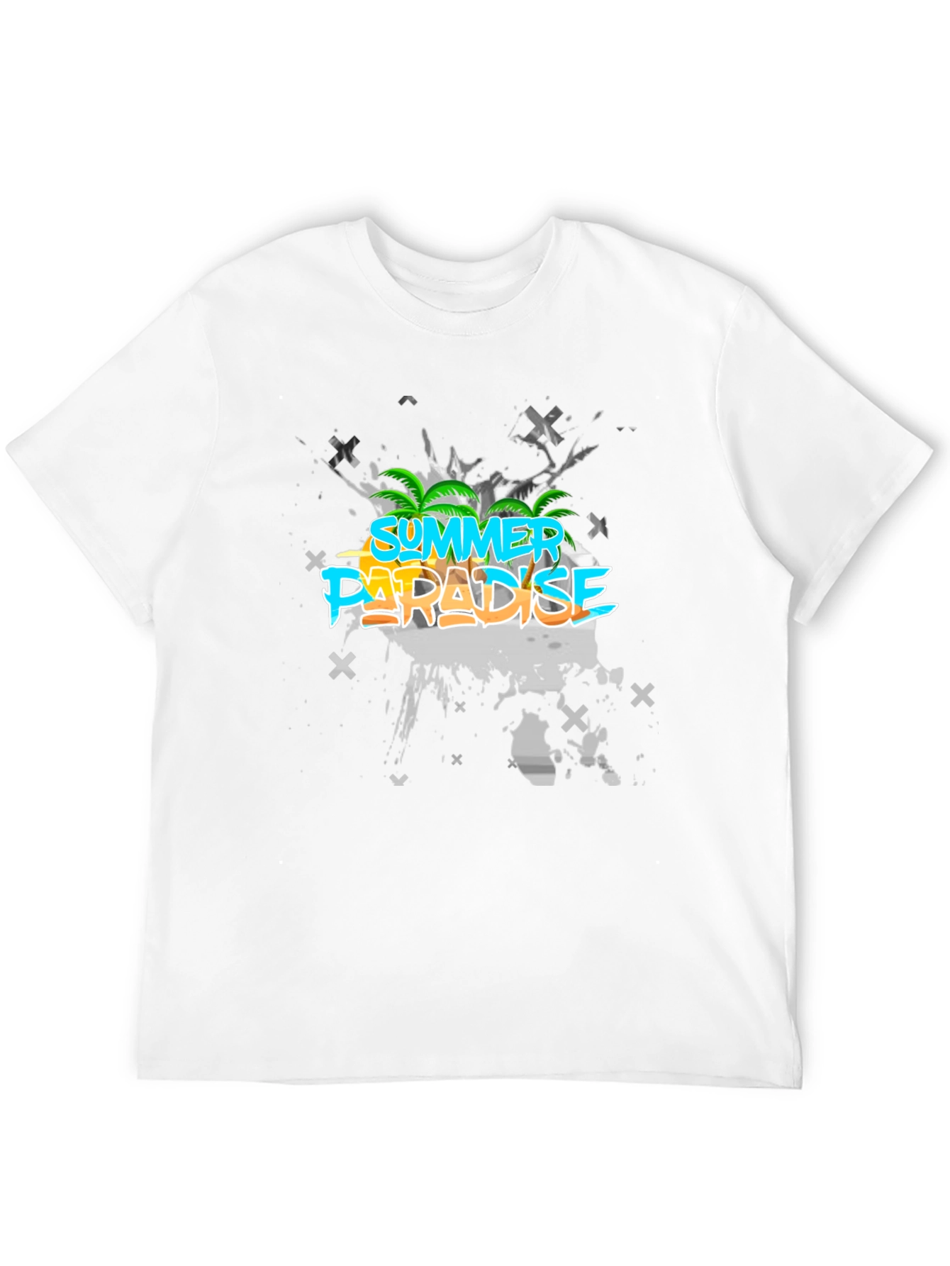 Black Summer Paradise Graphic T-Shirt view 12
