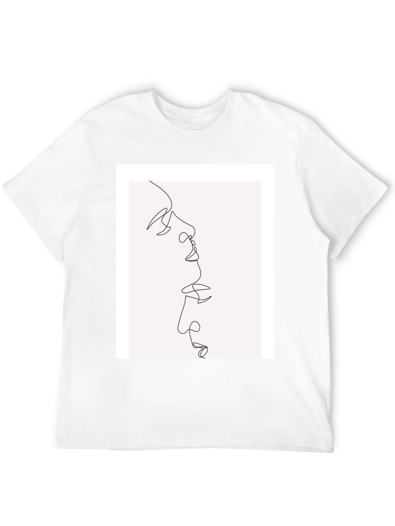 Black Abstract Line Art Graphic Tee view 12