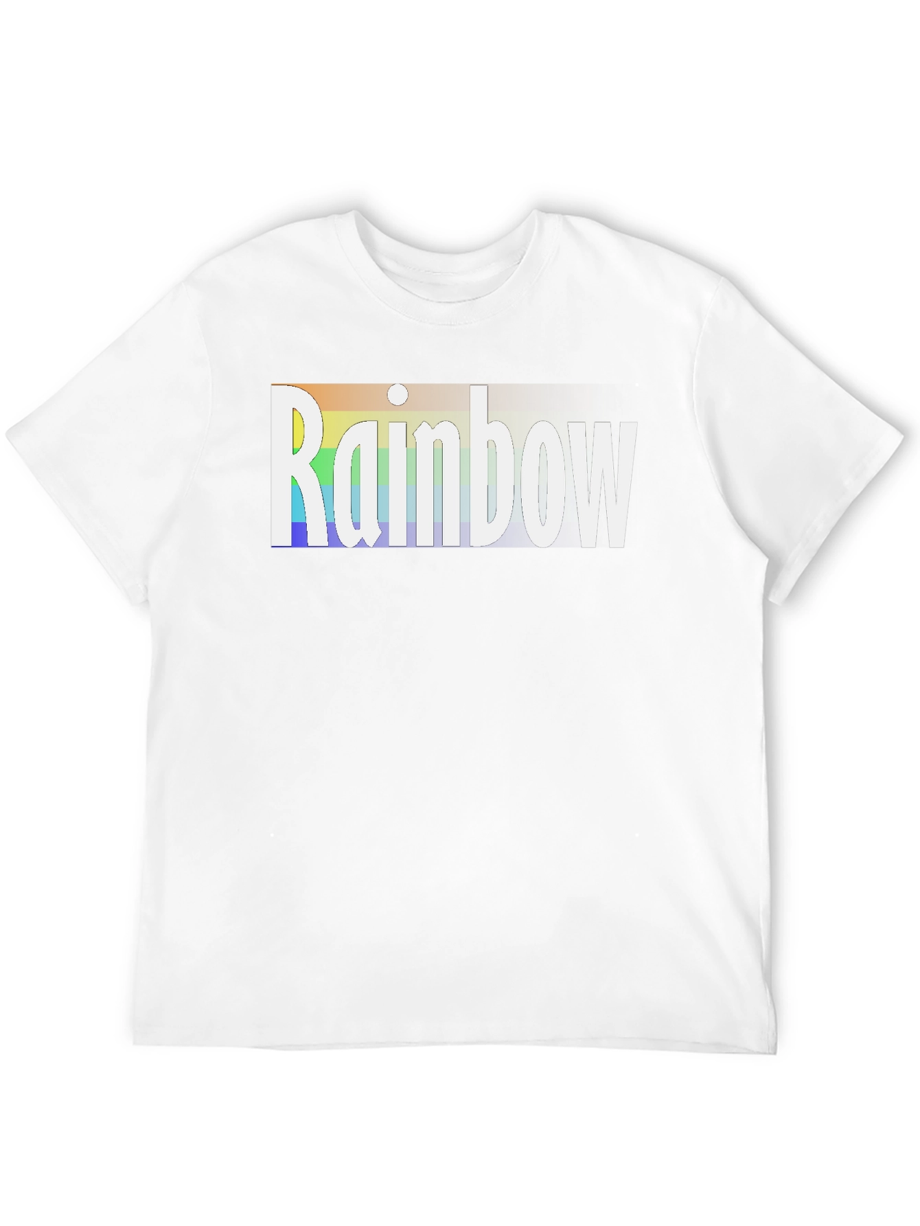 Black Rainbow Graphic Tee - Black Cotton T-Shirt view 12
