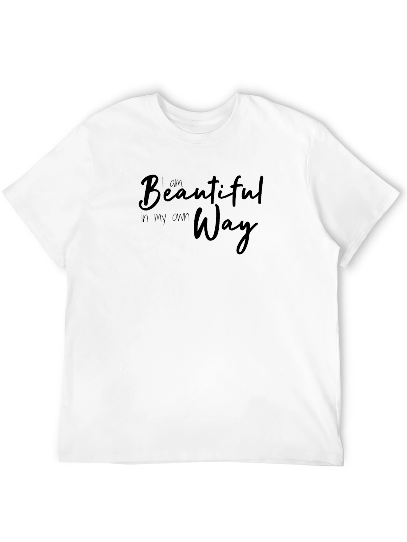Black I Am Beautiful In My Own Way Black T-Shirt view 12