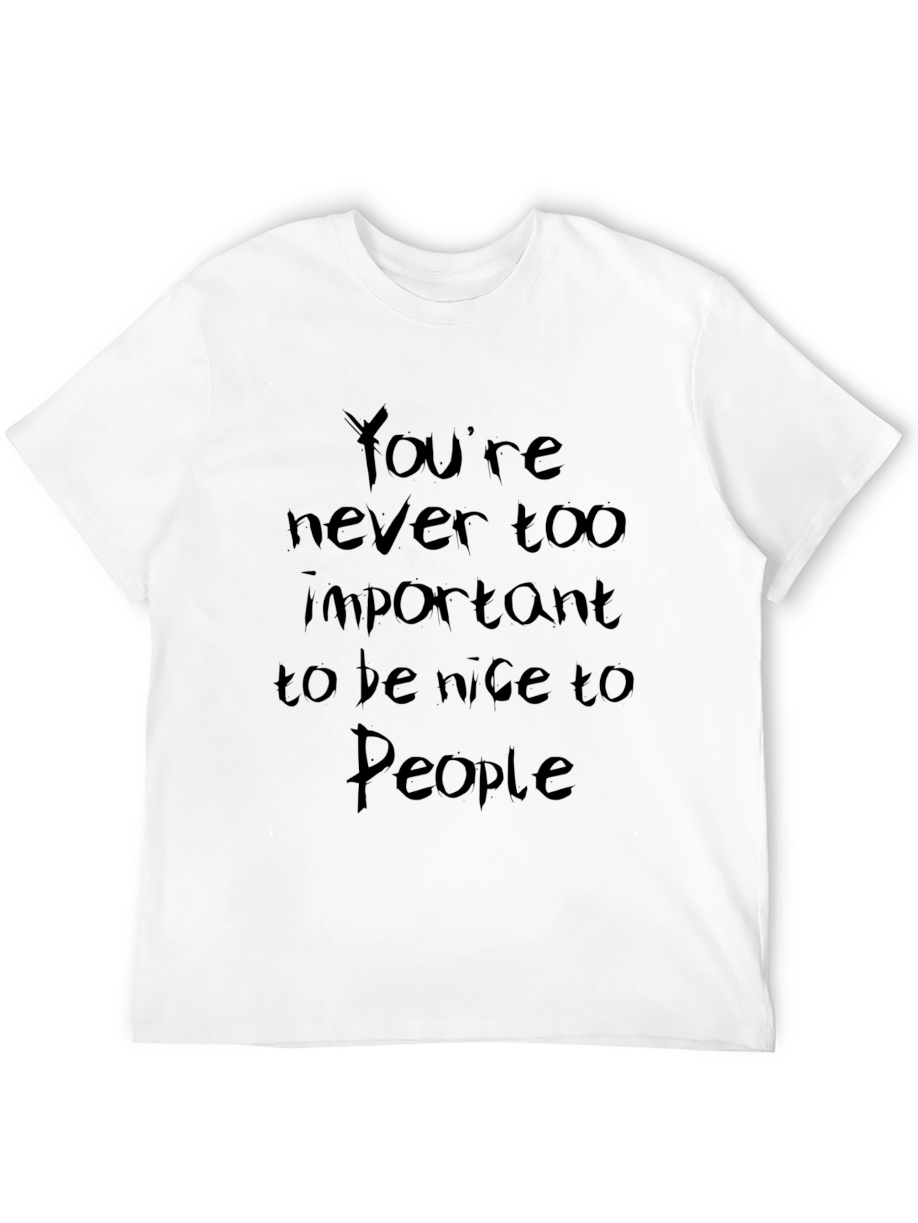 Black Inspirational Black T-Shirt: Be Nice to People view 12