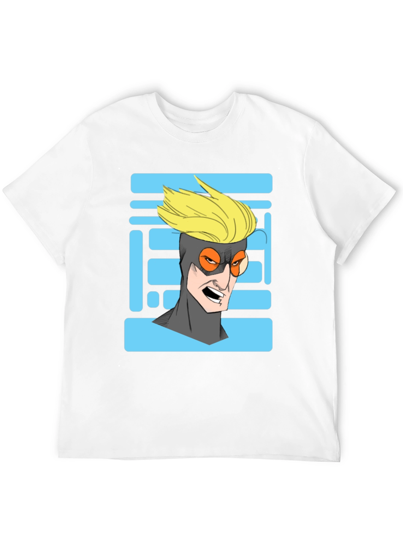 Black Cool Cartoon Character Graphic Print Black T-Shirt view 12