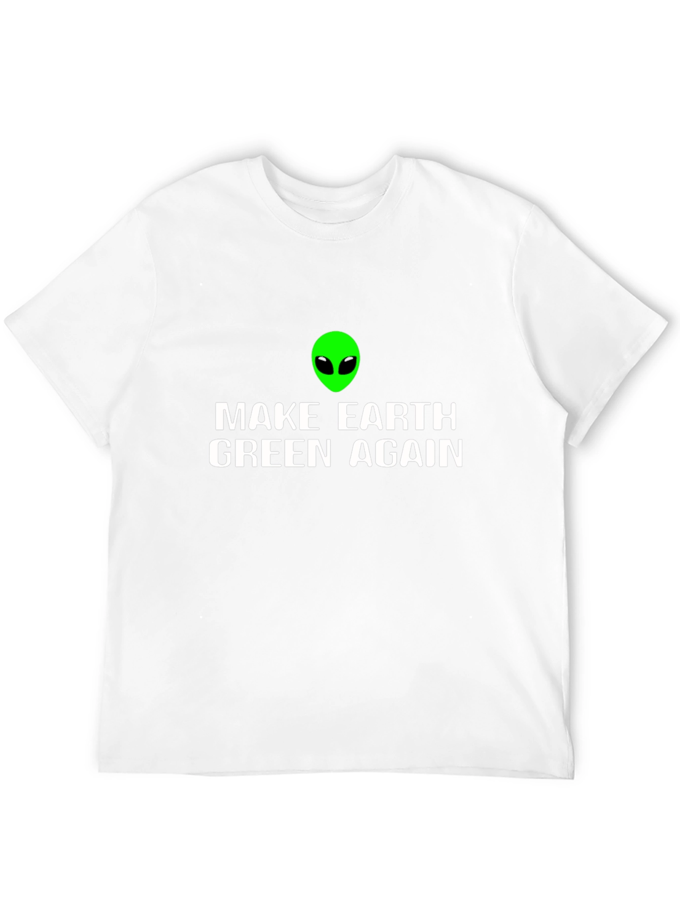 Black Make Earth Green Again Alien Graphic Tee view 12