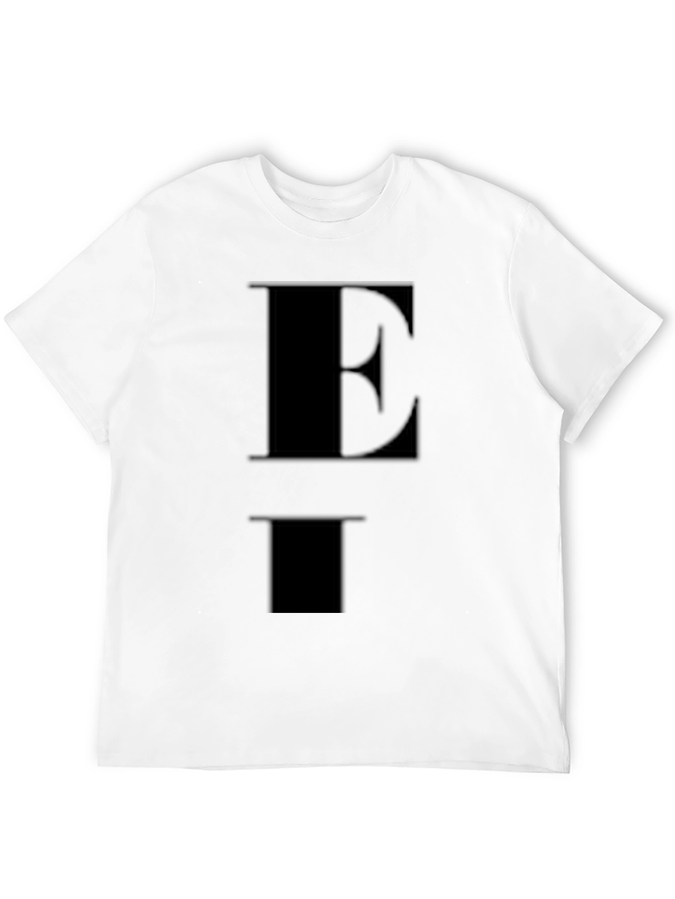 Black Bold "E" Graphic Black T-Shirt view 12