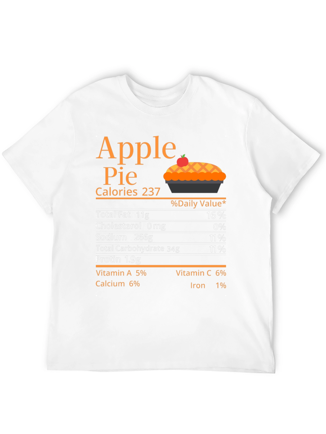 Black Apple Pie Nutrition Facts T-Shirt view 12