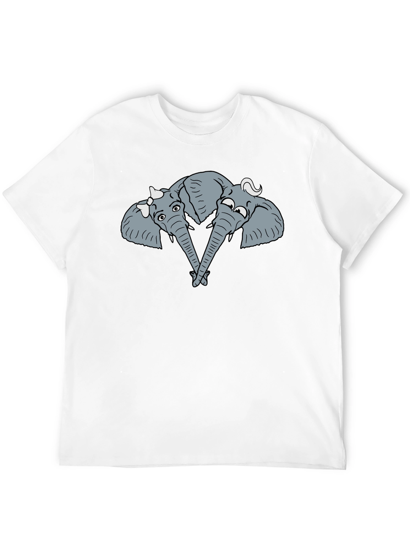 Black Elephant Heart Trunk T-Shirt view 12