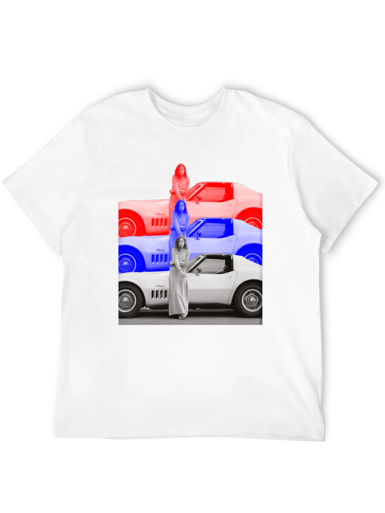 Black Vintage Vette T-Shirt - Retro Car Graphic Tee view 12