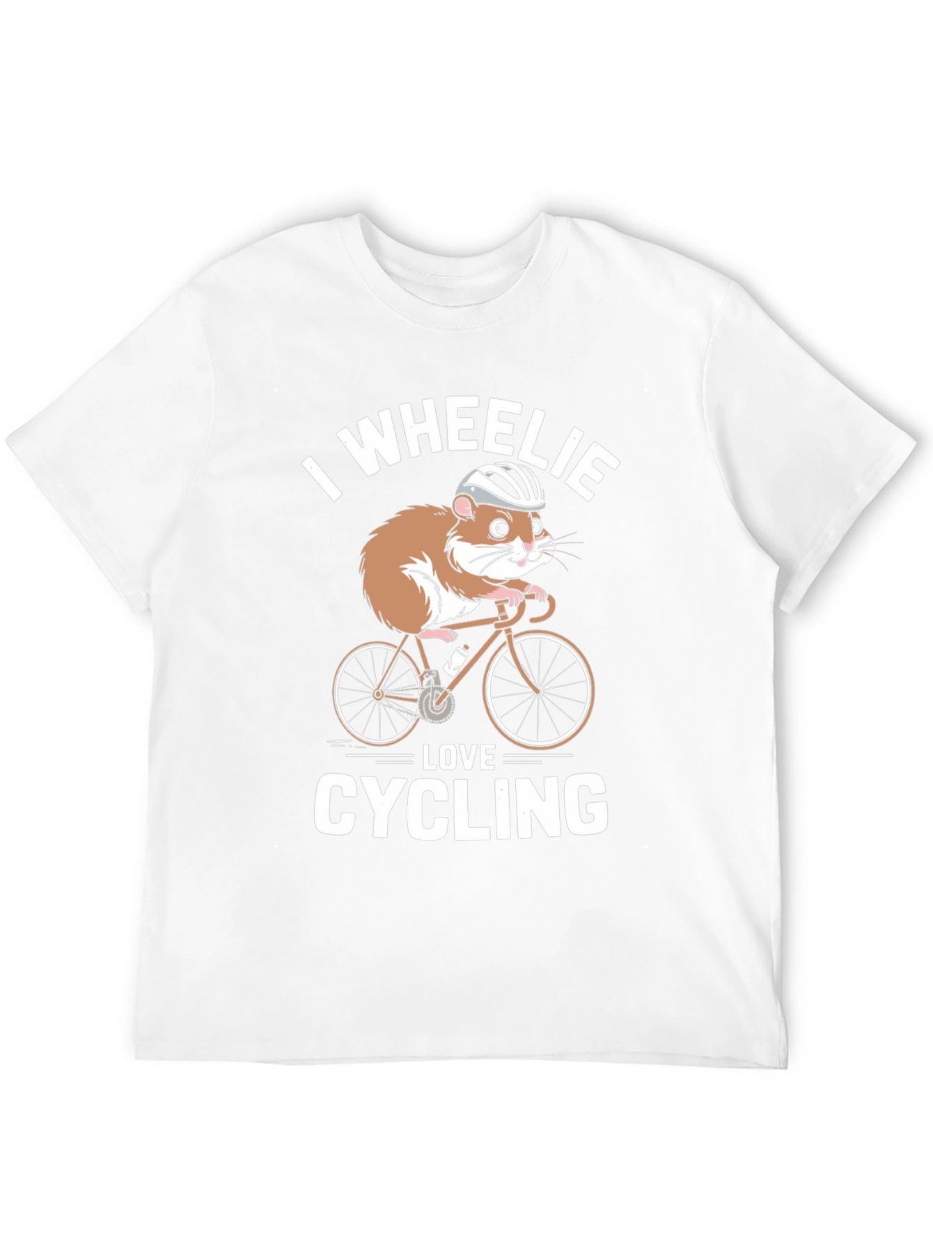 Black Hamster Cycling T-Shirt - "I Wheelie Love Cycling" view 12
