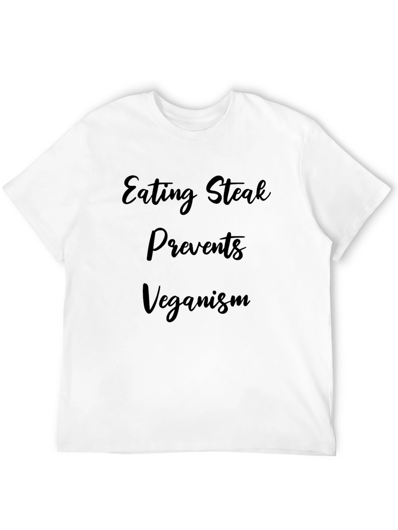 Black Eating Steak Prevents Veganism T-Shirt view 12