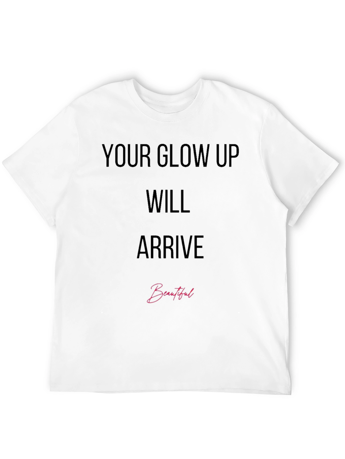 Black Glow Up Motivation Tee - Arrive Beautiful T-Shirt view 12