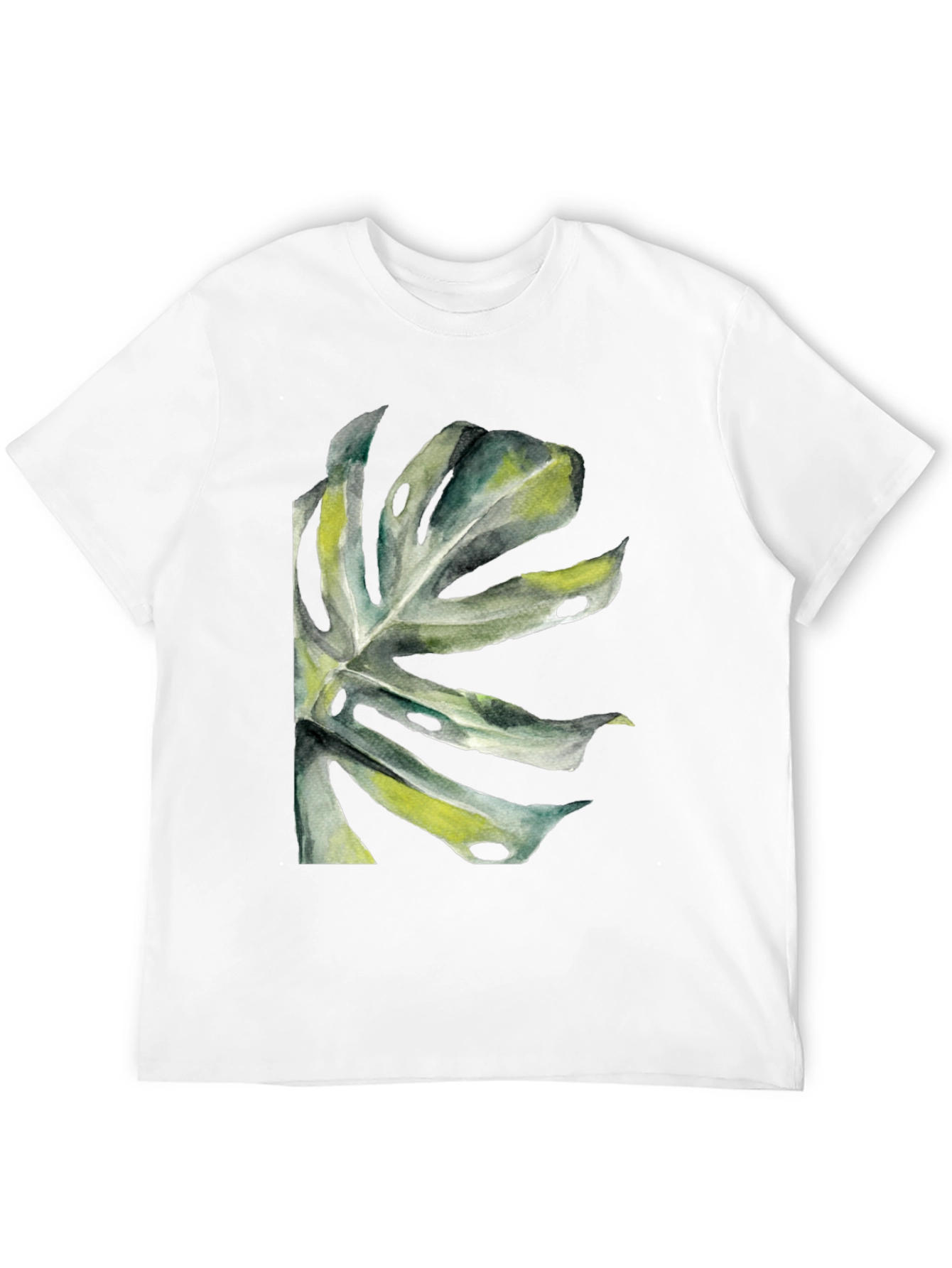 Black Tropical Leaf Graphic T-Shirt - Black view 12