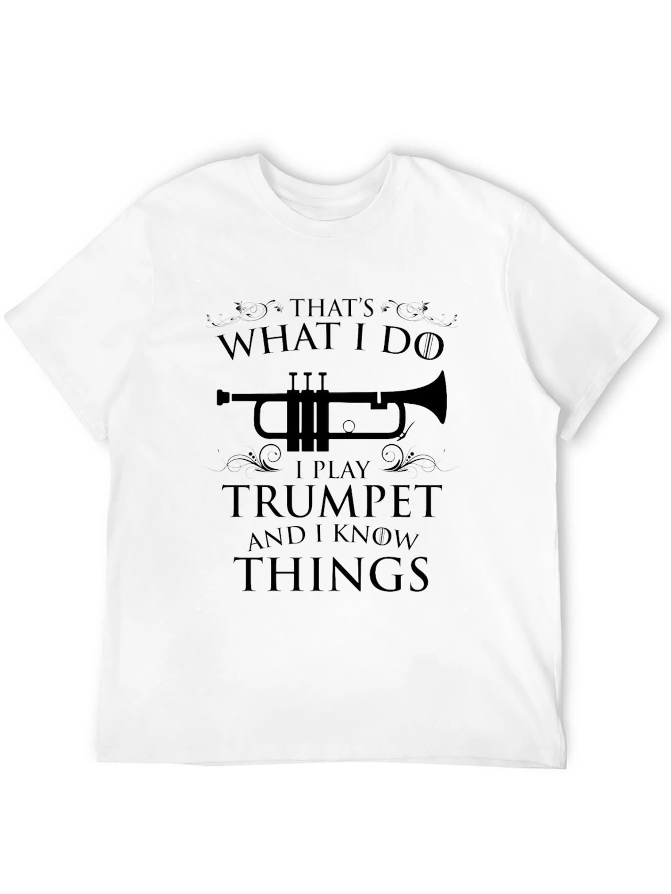 Black I Play Trumpet T-Shirt Funny Musician Gift view 12