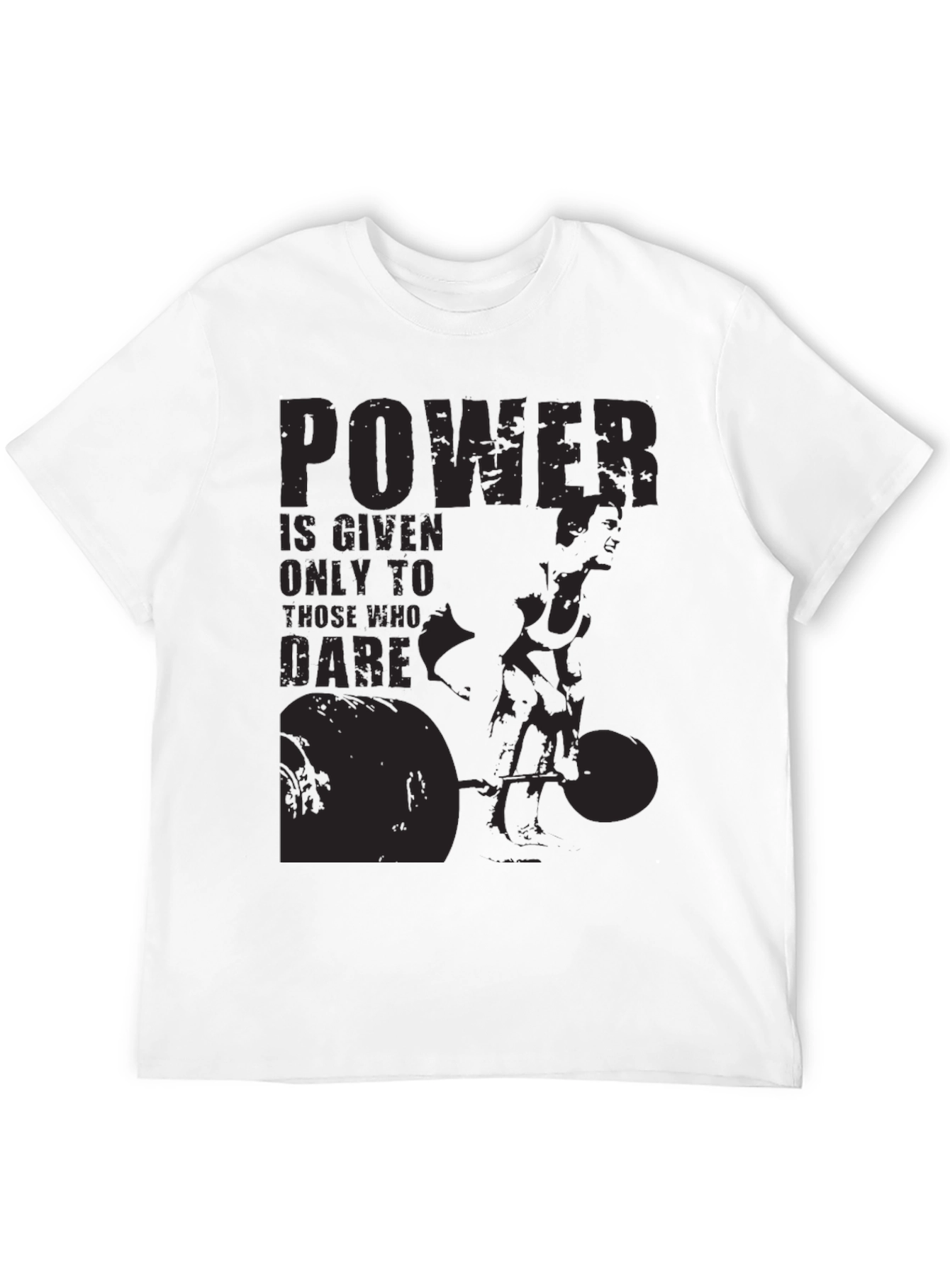 Black Powerlifting Graphic Print T-Shirt view 12