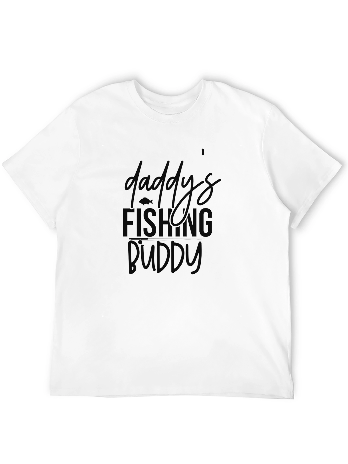 Black Daddy's Fishing Buddy Black T-Shirt view 12