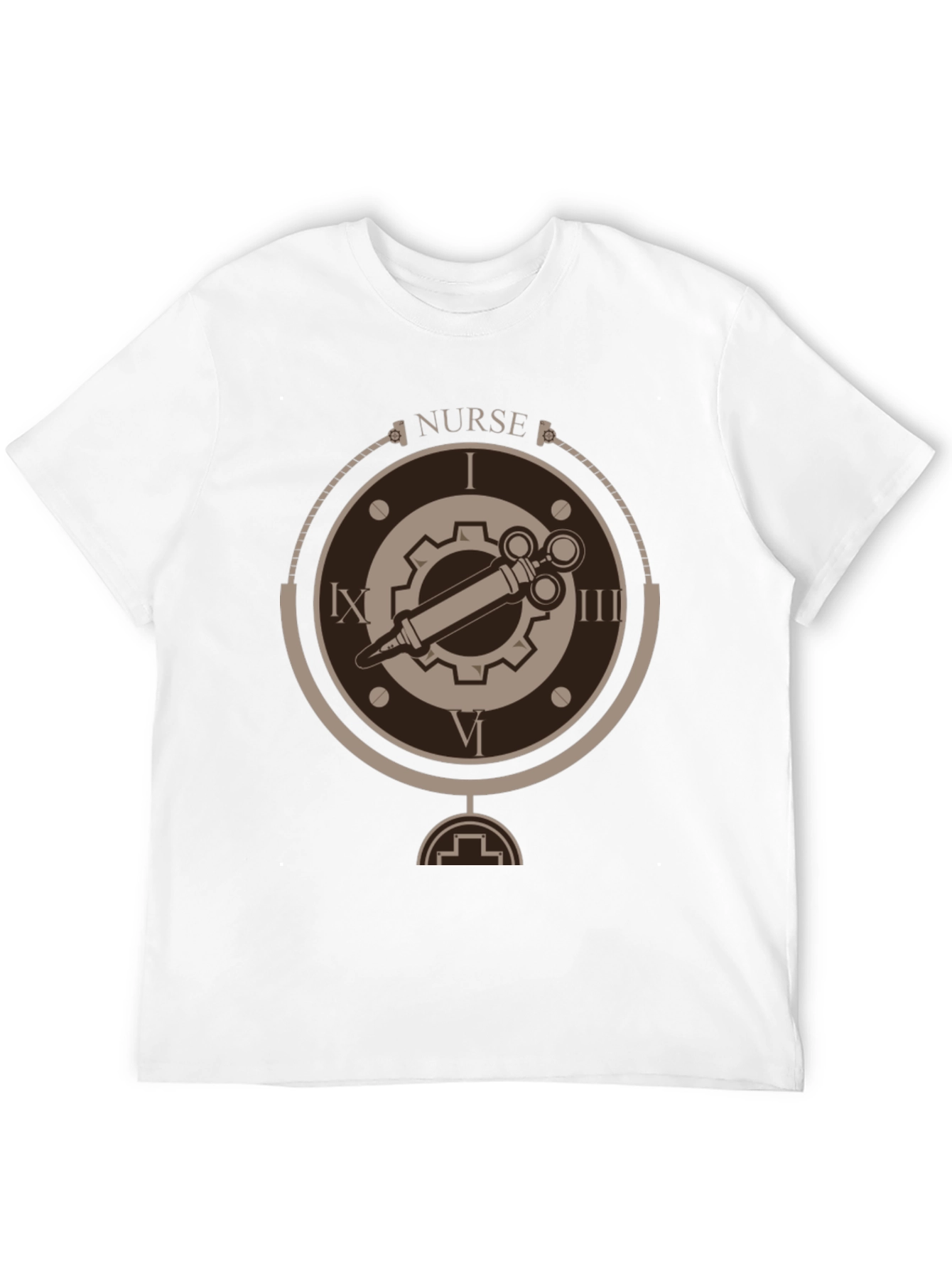 Black Steampunk Nurse T-Shirt - Unique Medical Design view 12