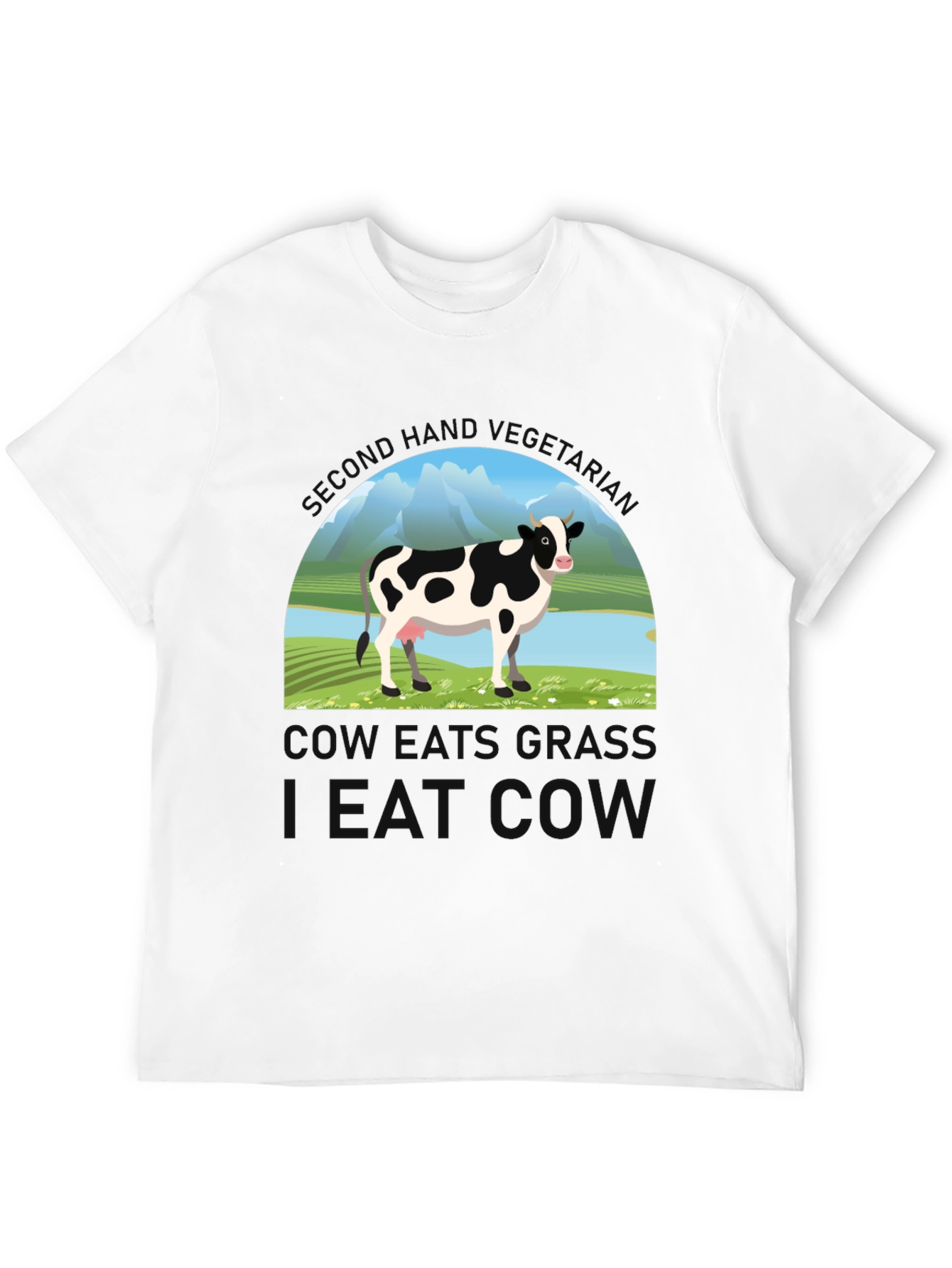 Black Eat Cow Graphic T-Shirt view 12