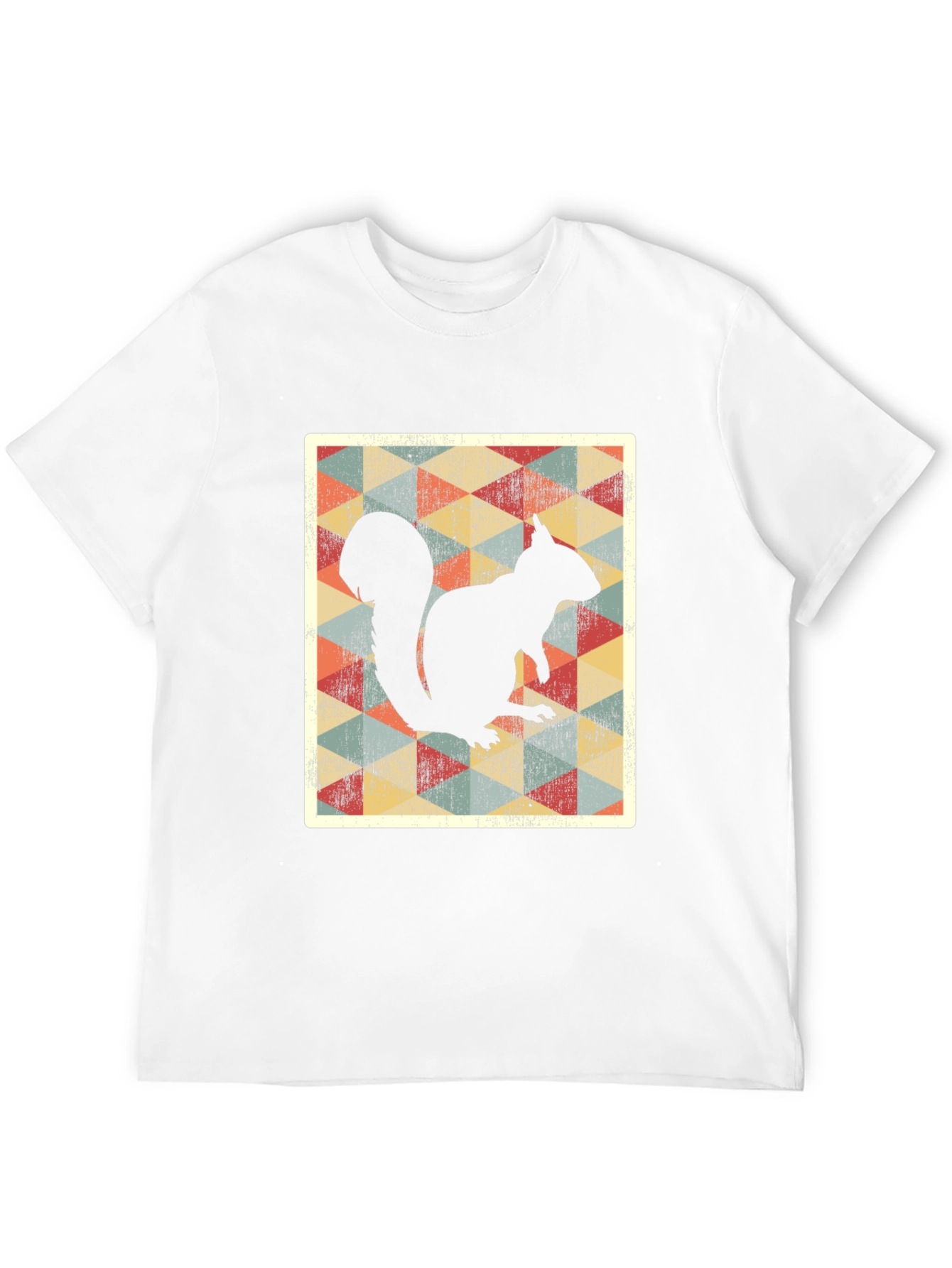 Black Retro Squirrel Graphic Tee - Black Cotton T-Shirt view 12