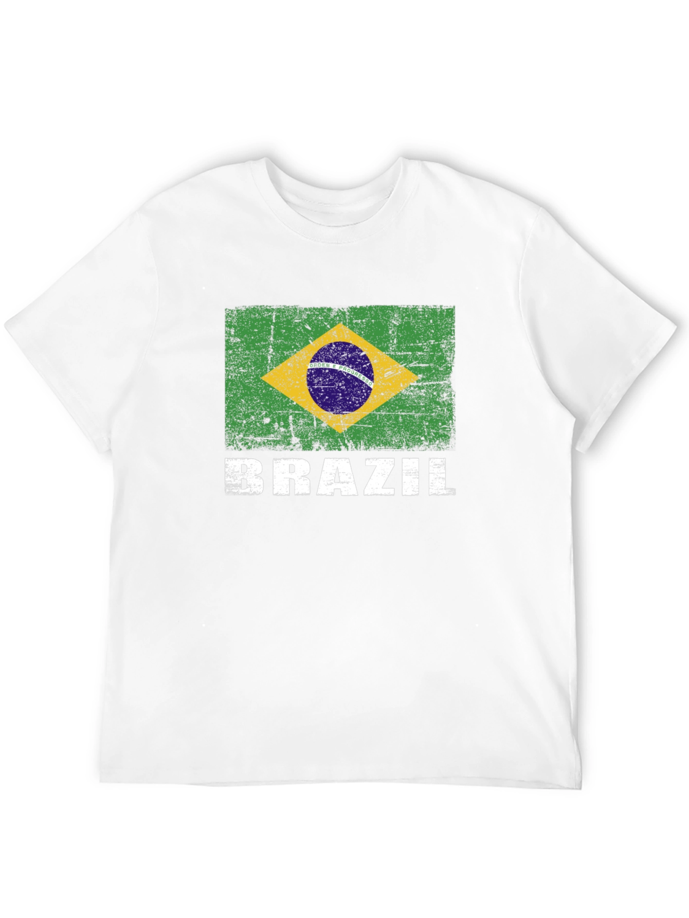 Black Brazil Flag Graphic Print T-Shirt view 12