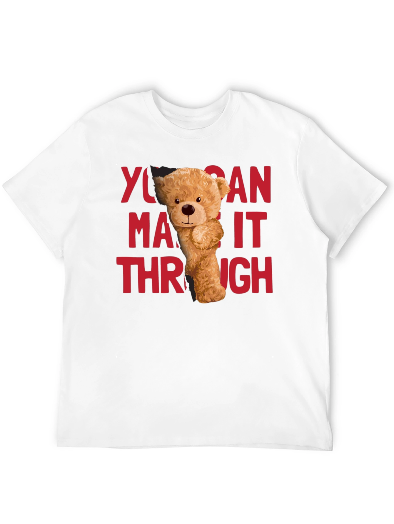 Black You Can Make It Through T-Shirt Bear Graphic view 12