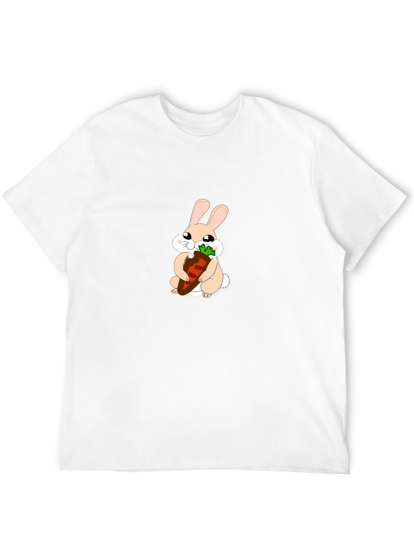 Black Cute Bunny Carrot Graphic Tee view 12