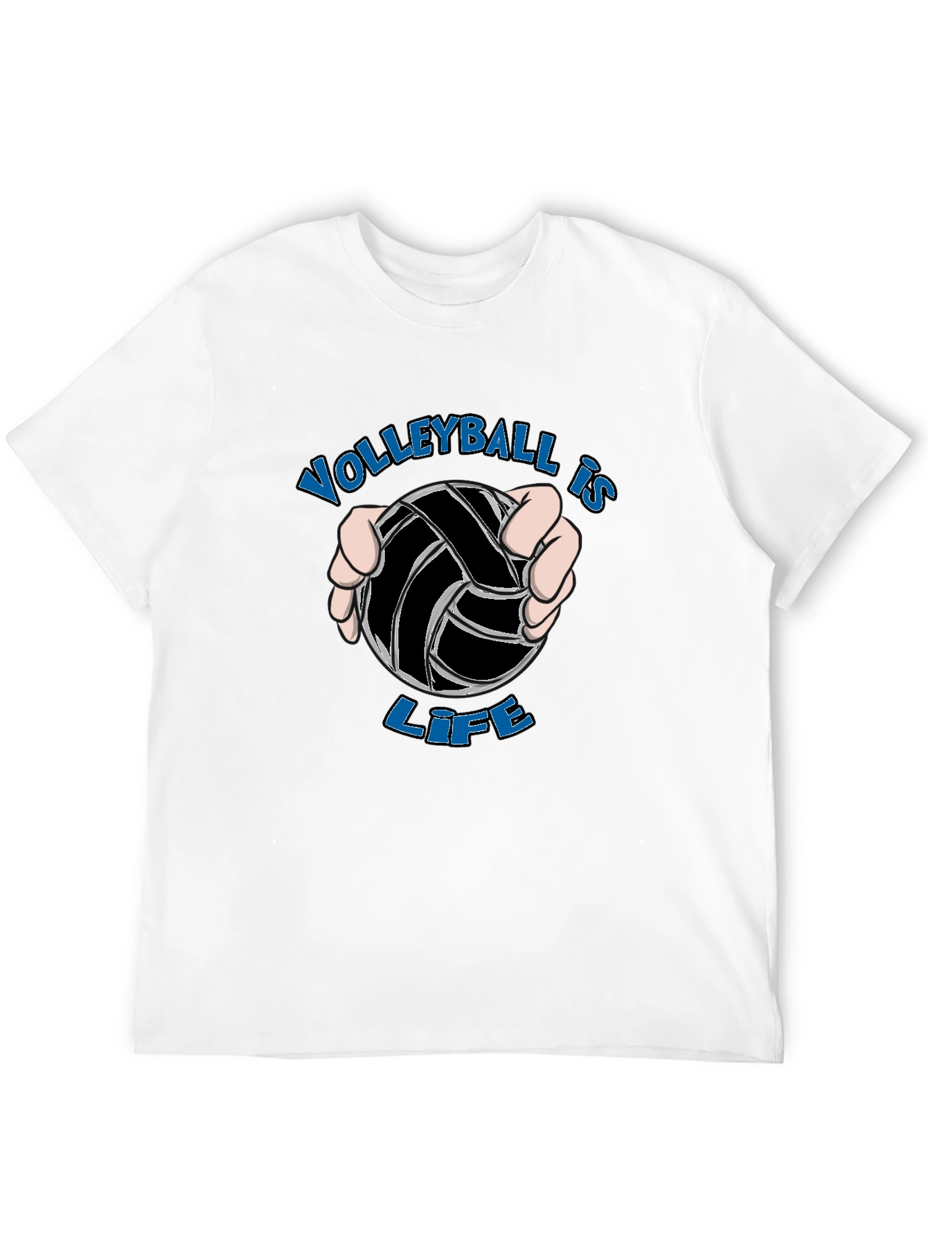 Black Volleyball is Life Graphic Tee view 12