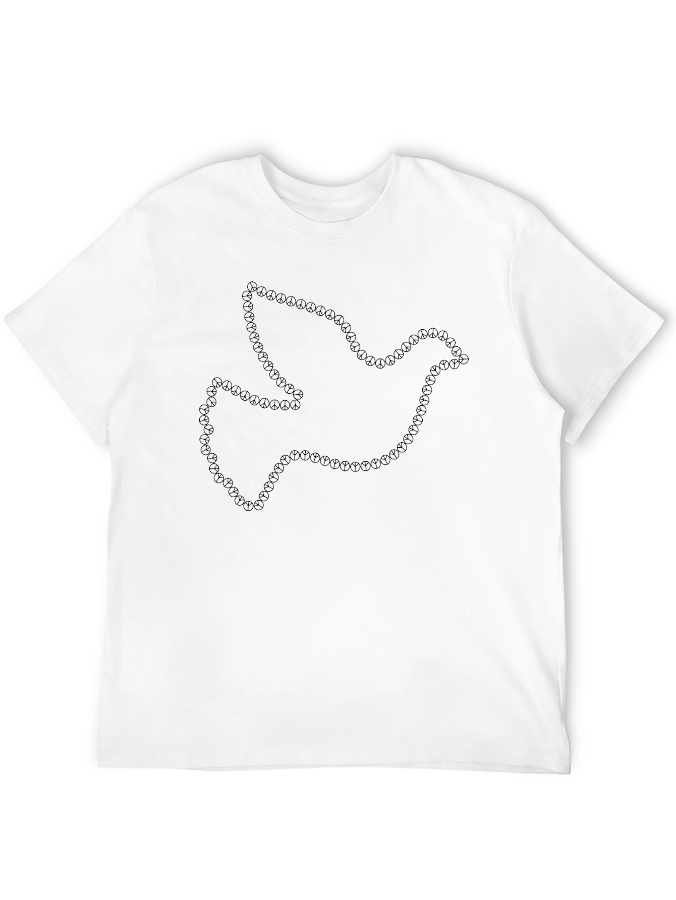 Black Peace Dove Graphic Tee - Black Crew Neck T-Shirt view 12