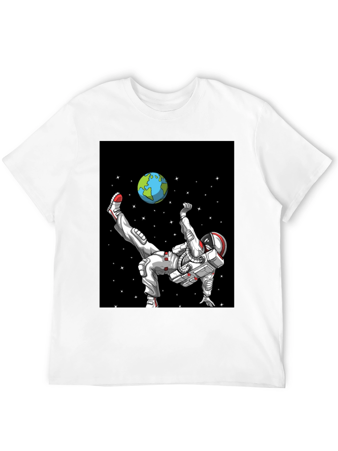 Black Astronaut Soccer T-Shirt - Space Kick! view 12