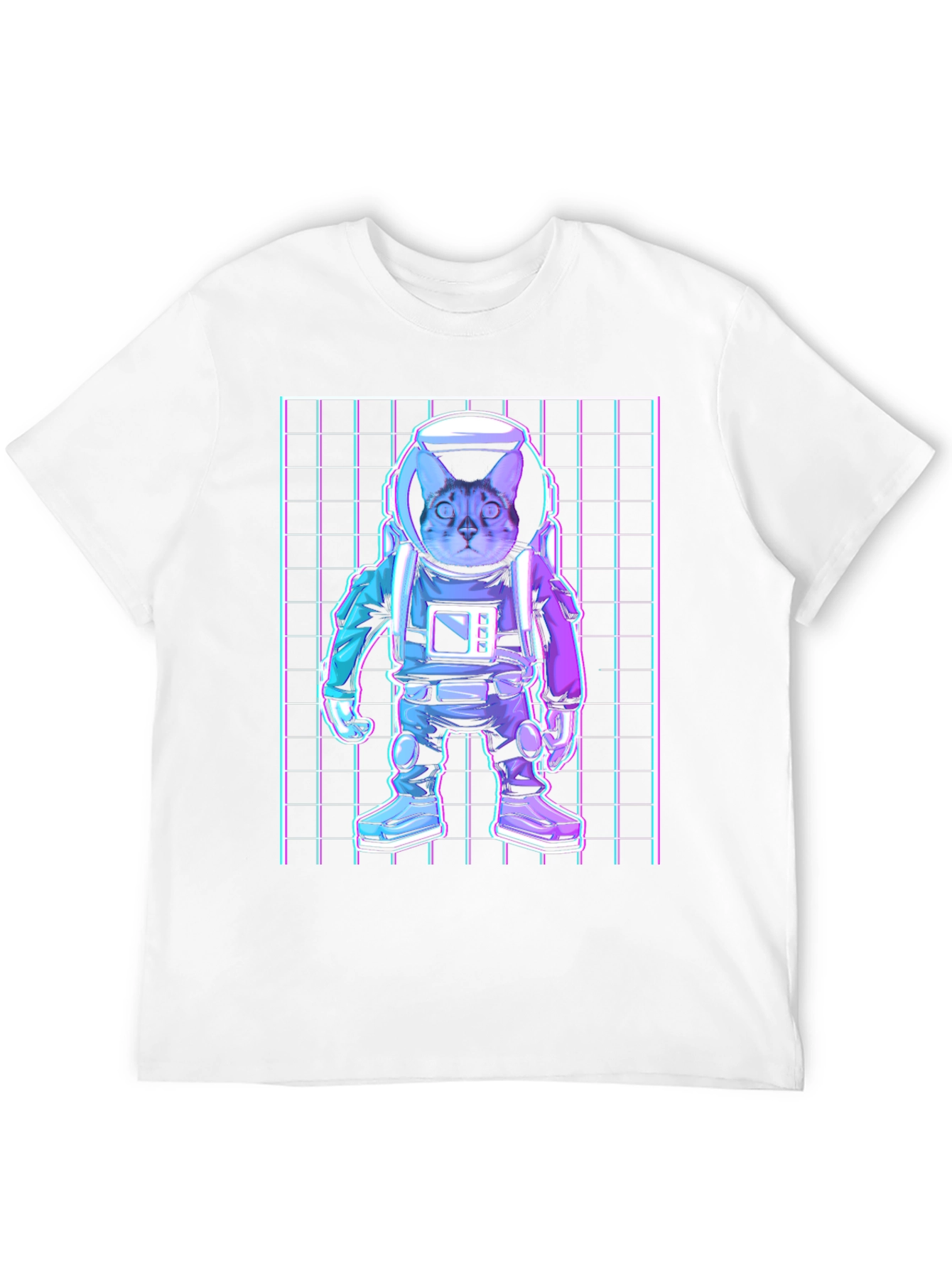 Black Cat Astronaut Graphic T-Shirt view 12