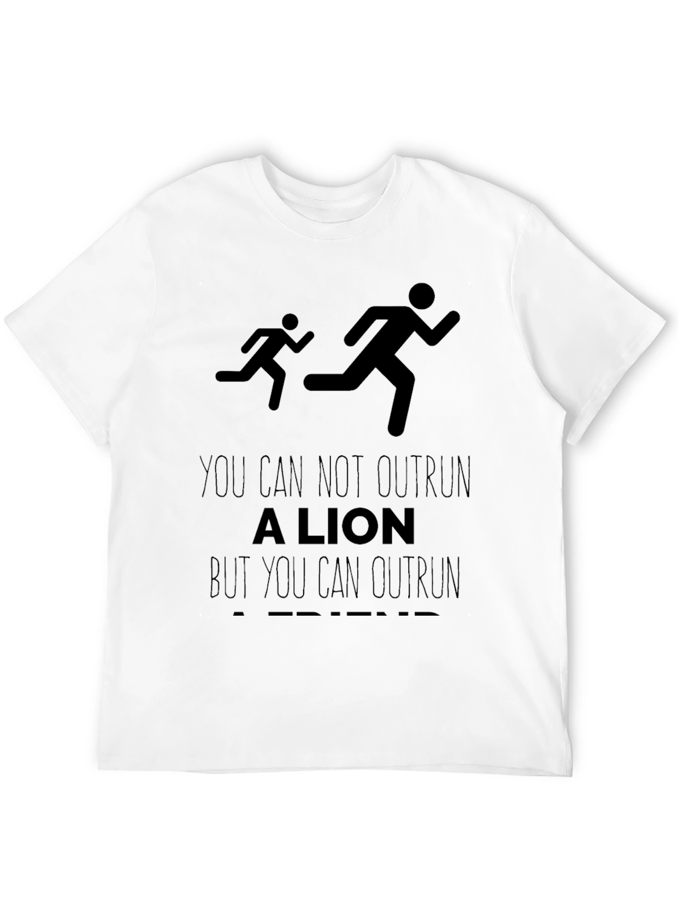 Black Funny Running T-Shirt: Outrun a Friend view 12