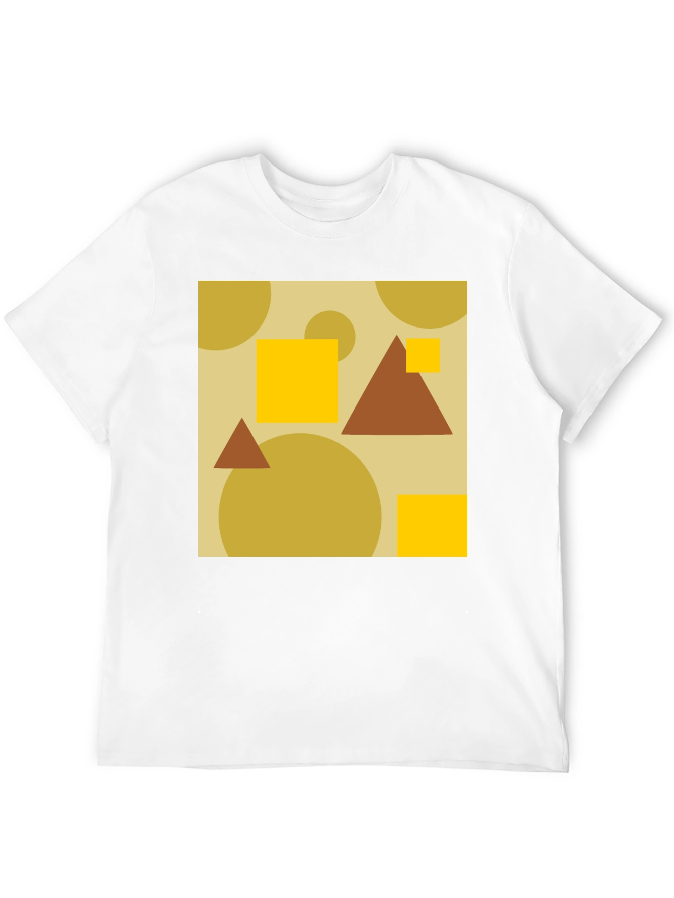 Black Geometric Pattern Black T-Shirt view 12