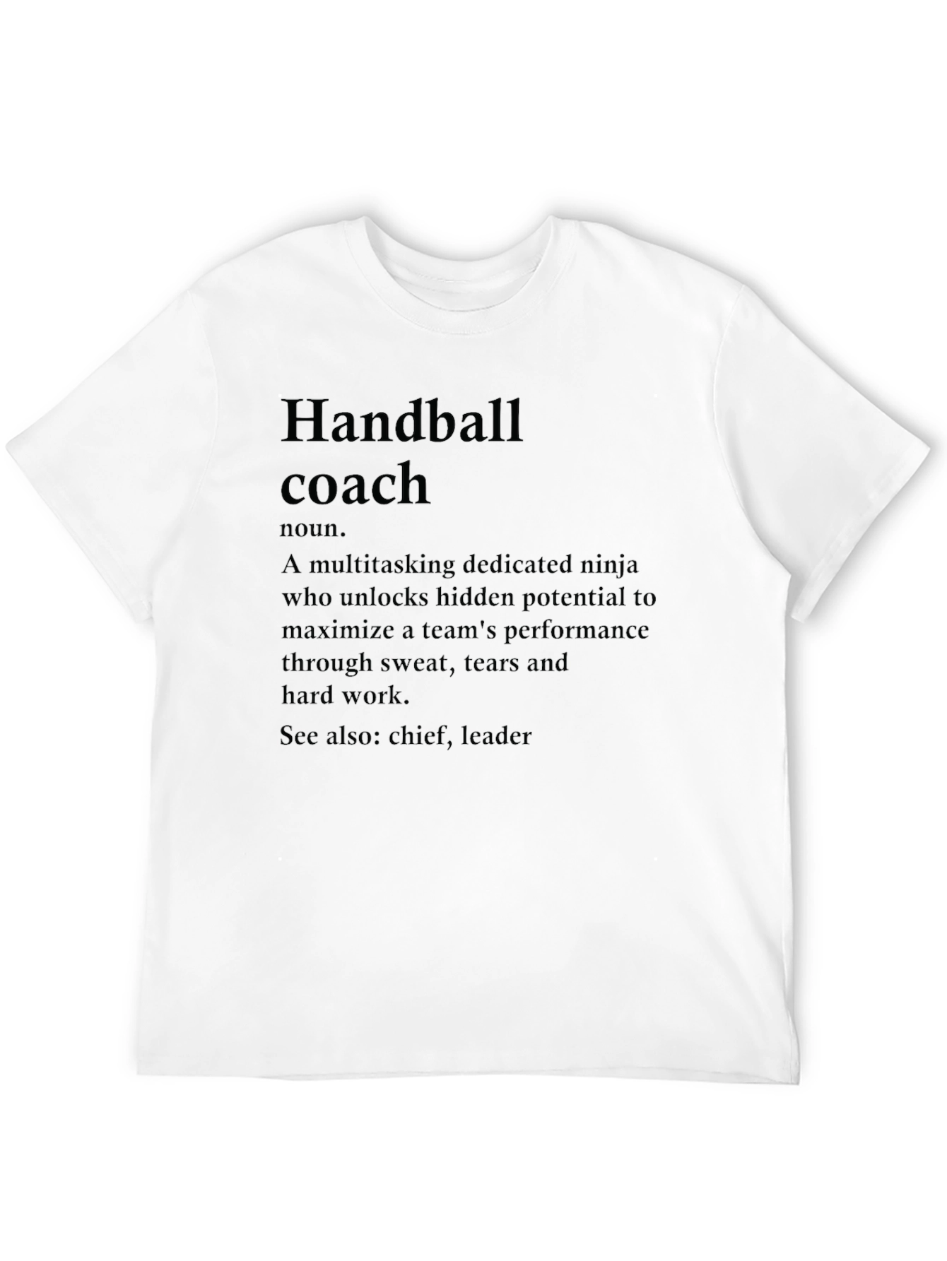 Black Handball Coach Definition T-Shirt view 12