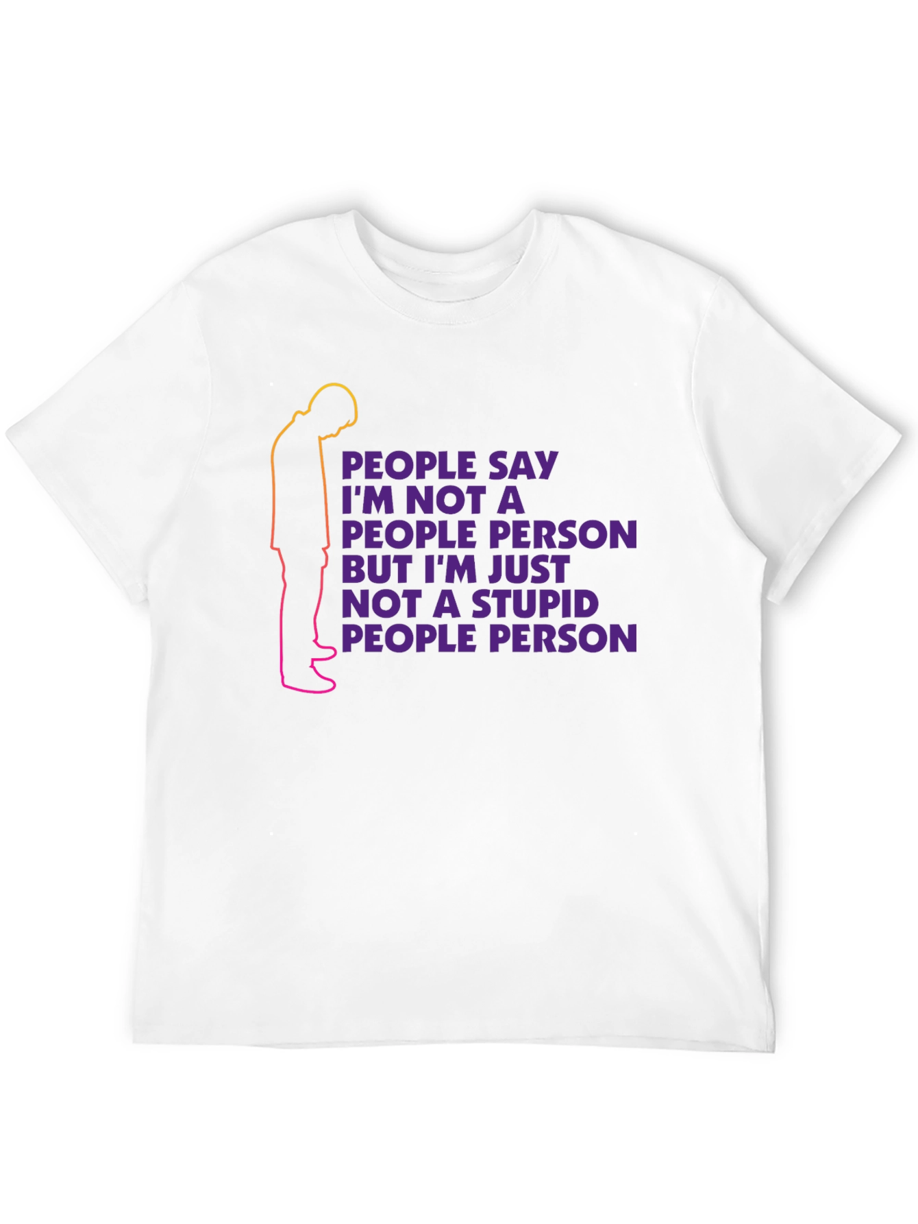 Black Introvert T-Shirt - People Person Quote view 12