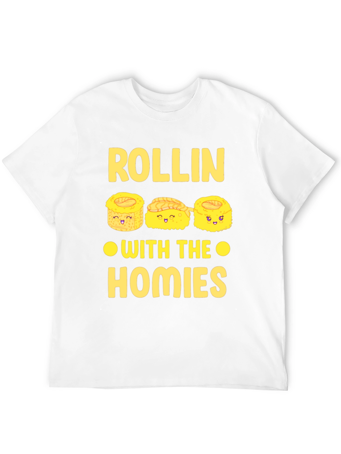 Black Rollin' With The Homies Sushi Graphic T-Shirt view 12