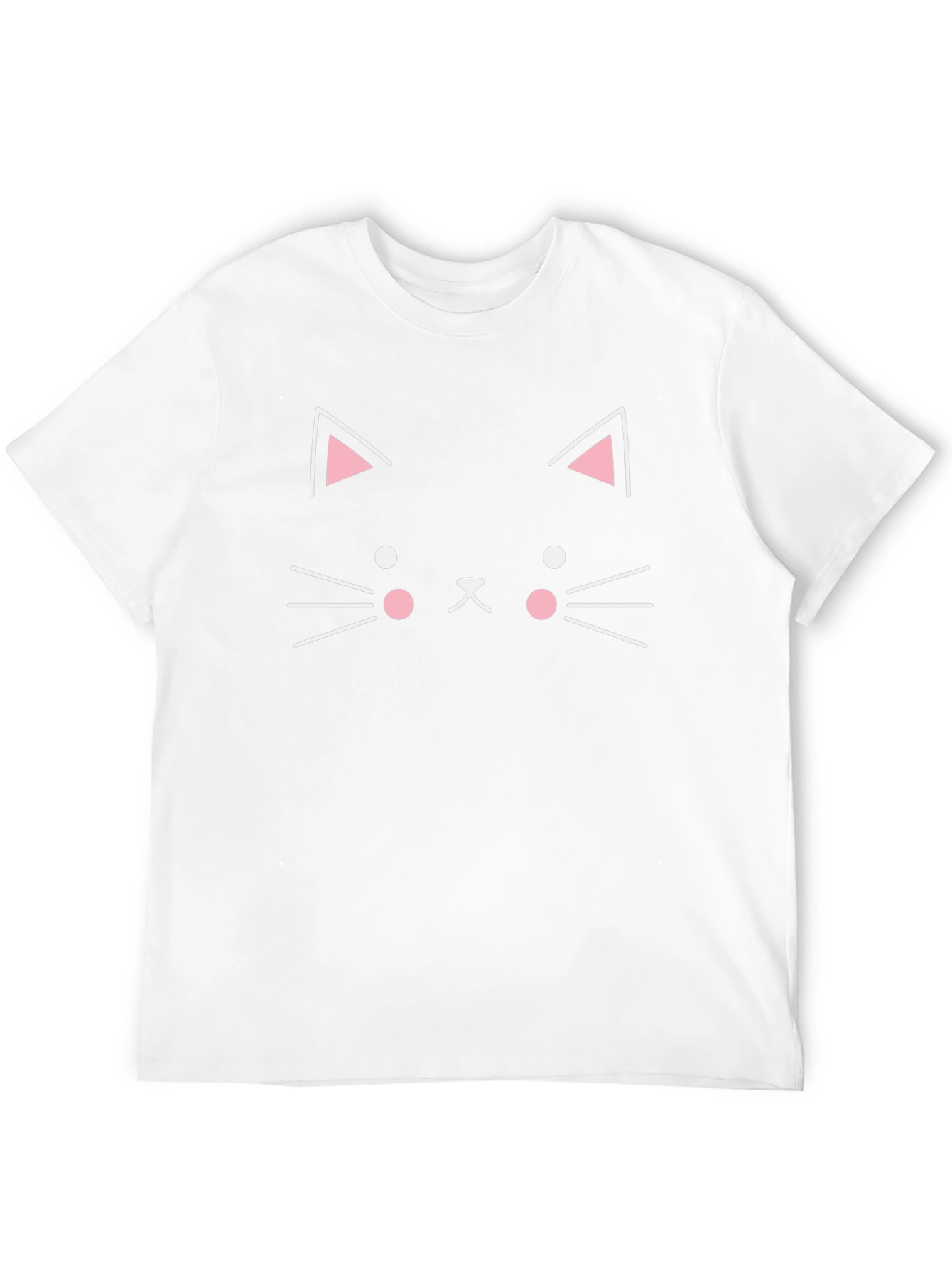 Black Cute Black Cat Face Graphic T-Shirt view 12