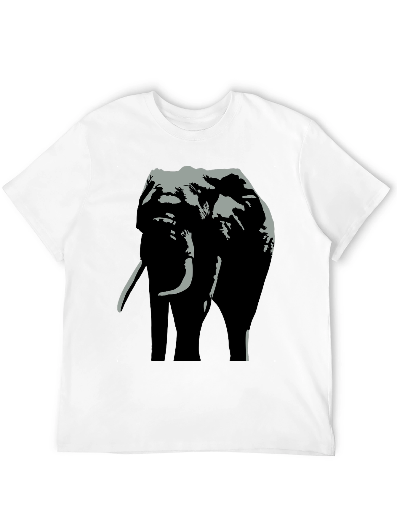 Black Elephant Graphic Print Black T-Shirt view 12