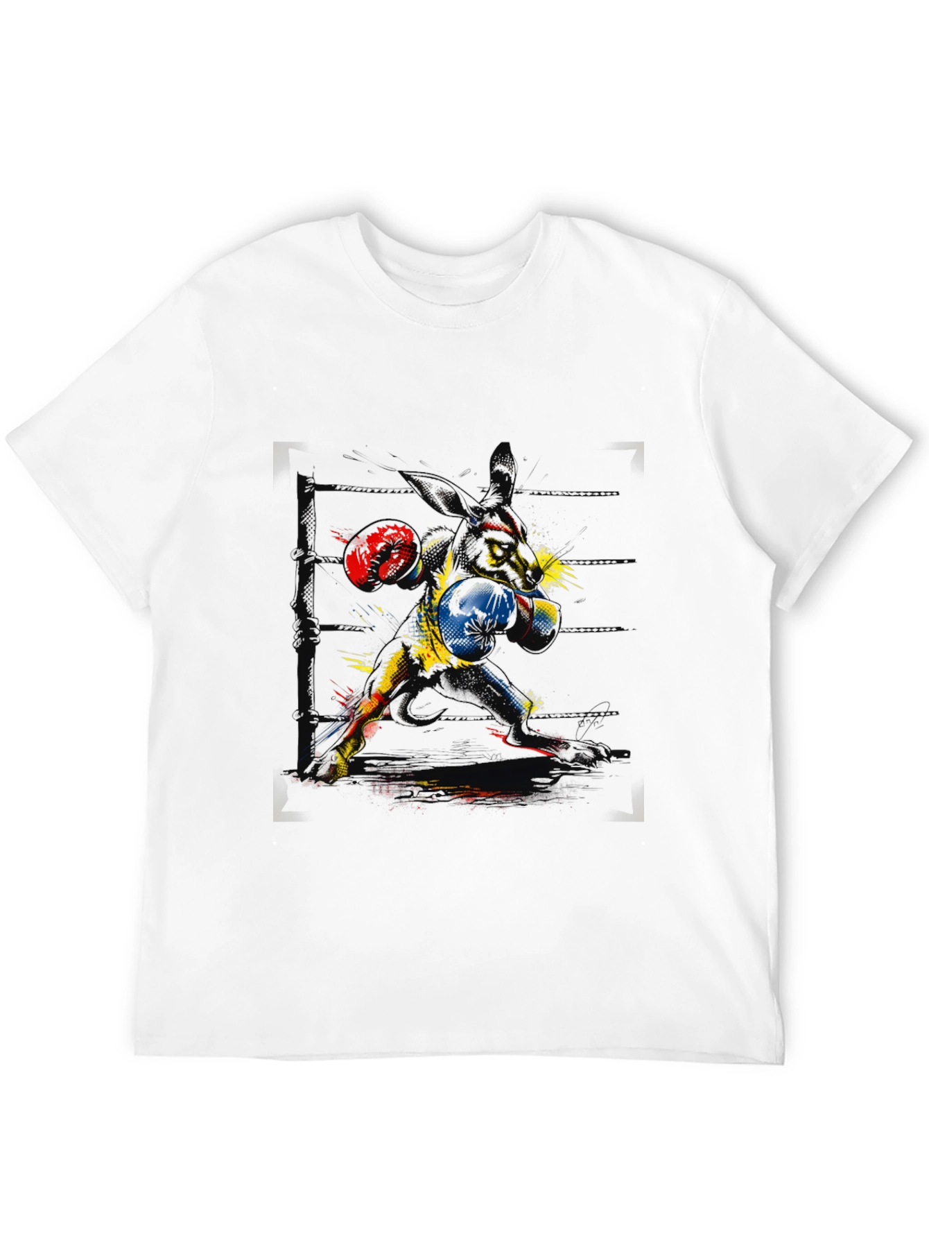 Black Boxing Rabbit Graphic Tee view 12