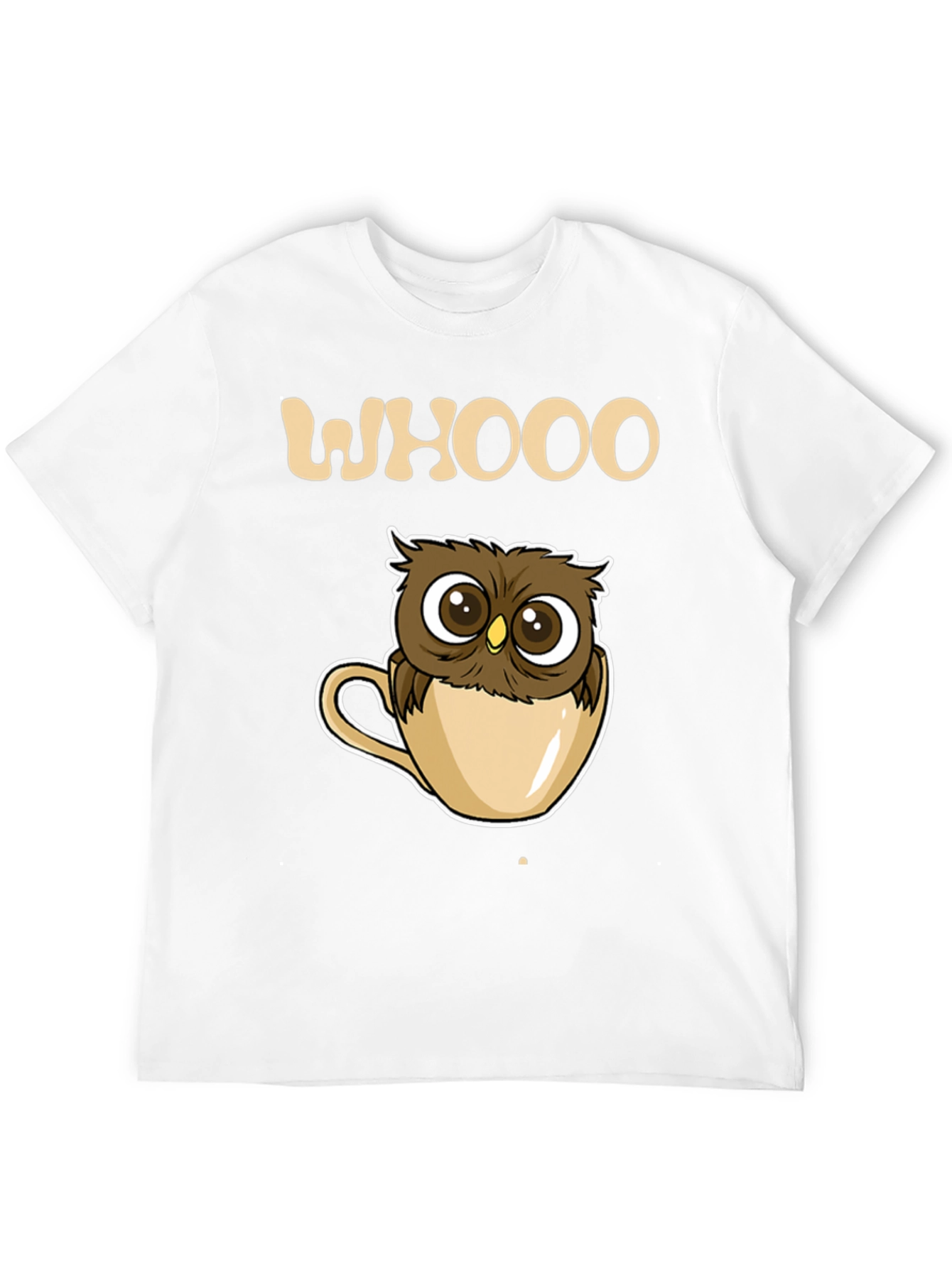 Black Whooo Owl Coffee Cup T-Shirt - Cute & Cozy! view 12