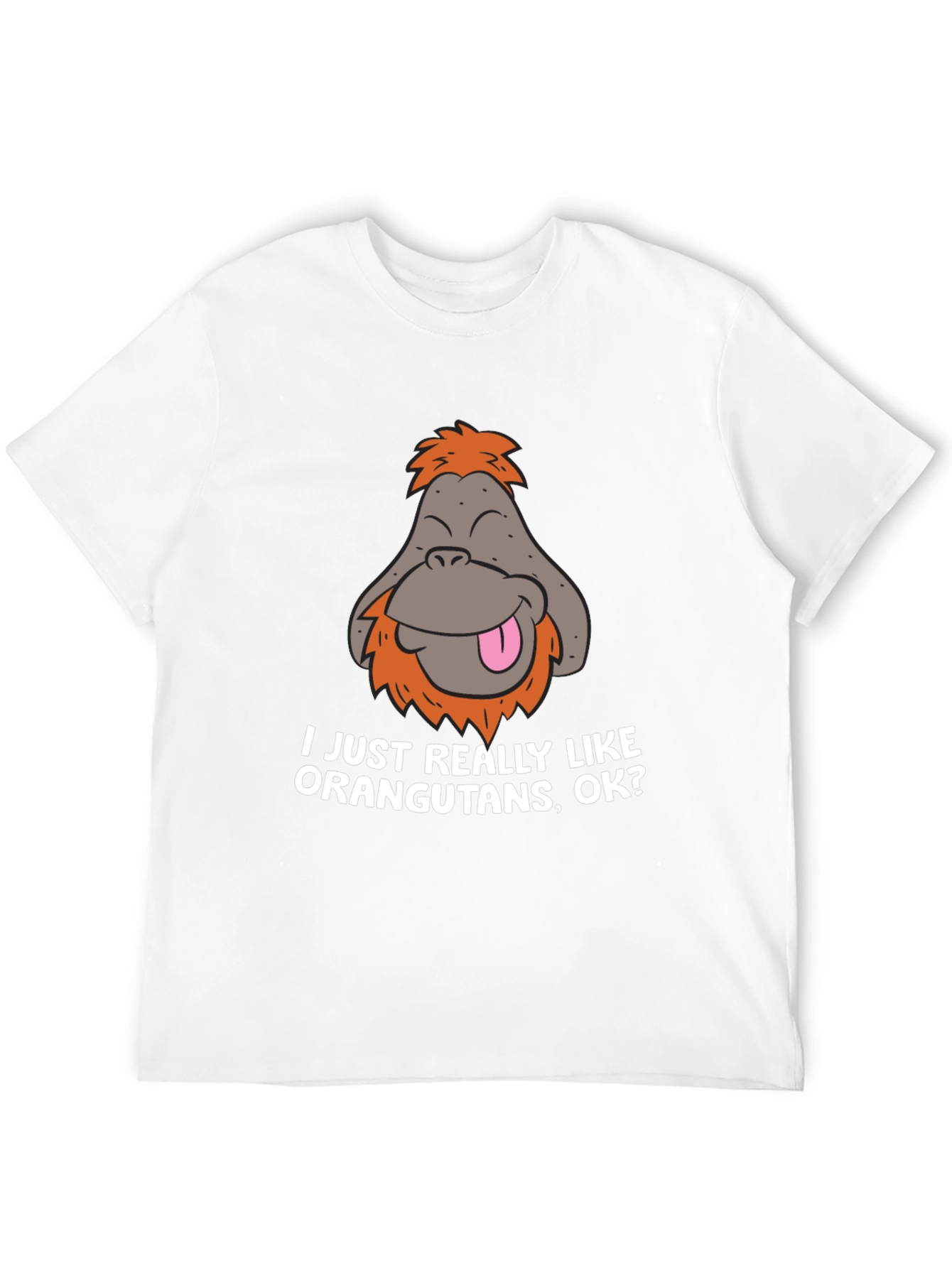 Black Funny Orangutan T-Shirt - I Just Really Like Orangutans, OK? view 12
