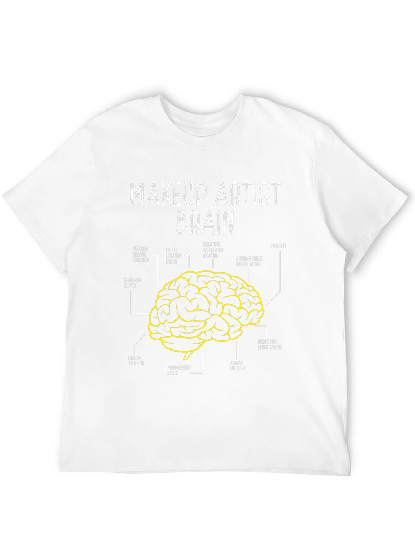 Black Makeup Artist Brain T-Shirt Funny Gift view 12