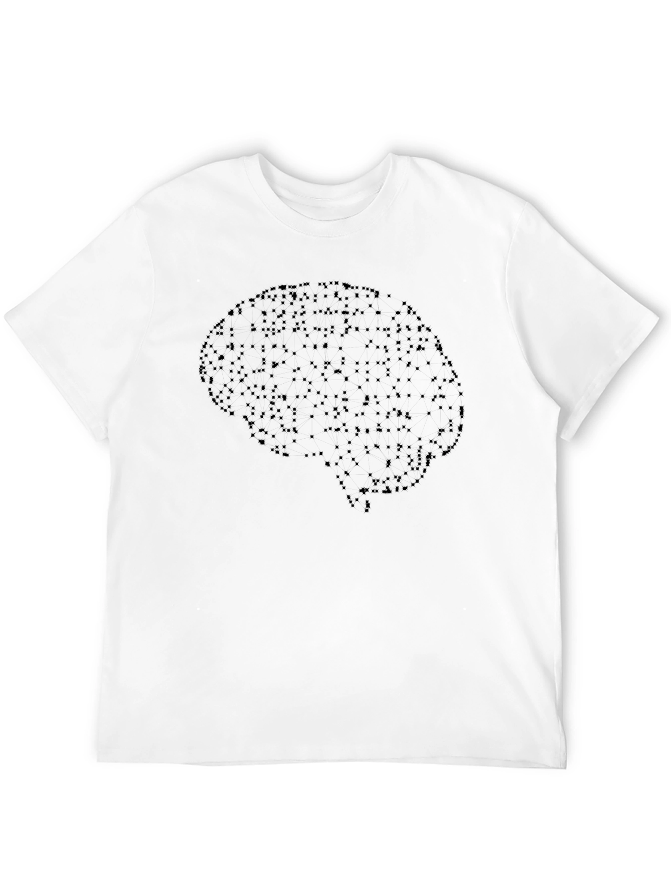 Brain Dot Pattern Black T-Shirt - 12