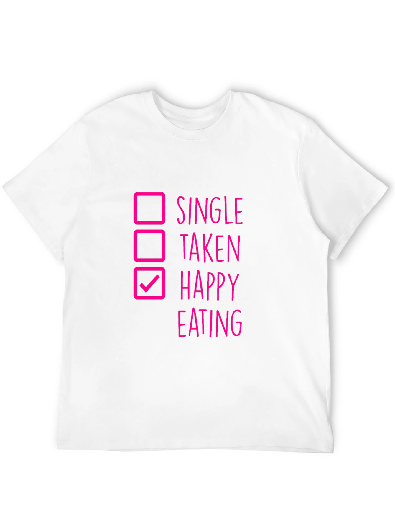 Black Happy Eating T-Shirt Funny Checkbox Tee view 12
