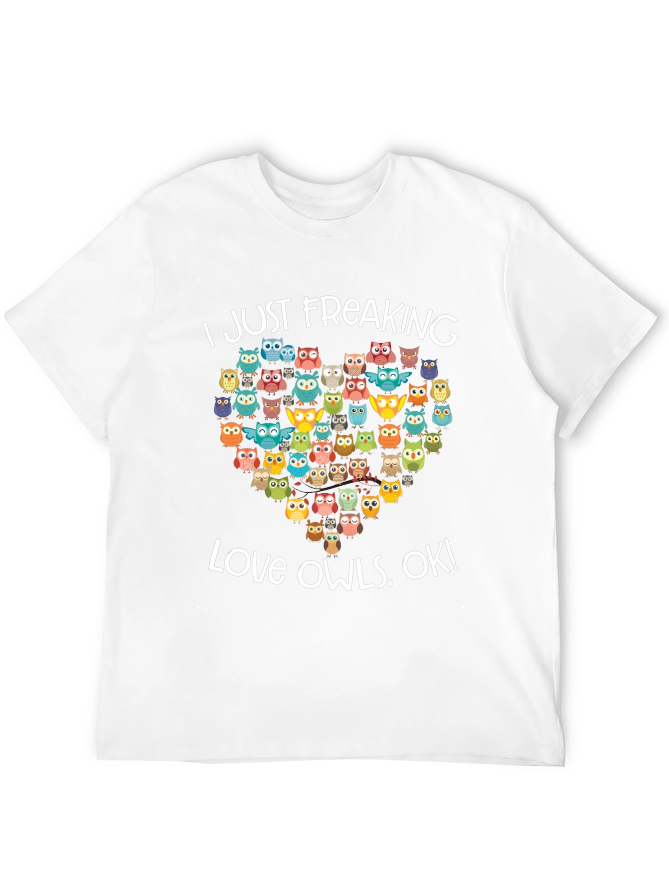 Black I Just Freaking Love Owls T-Shirt view 12