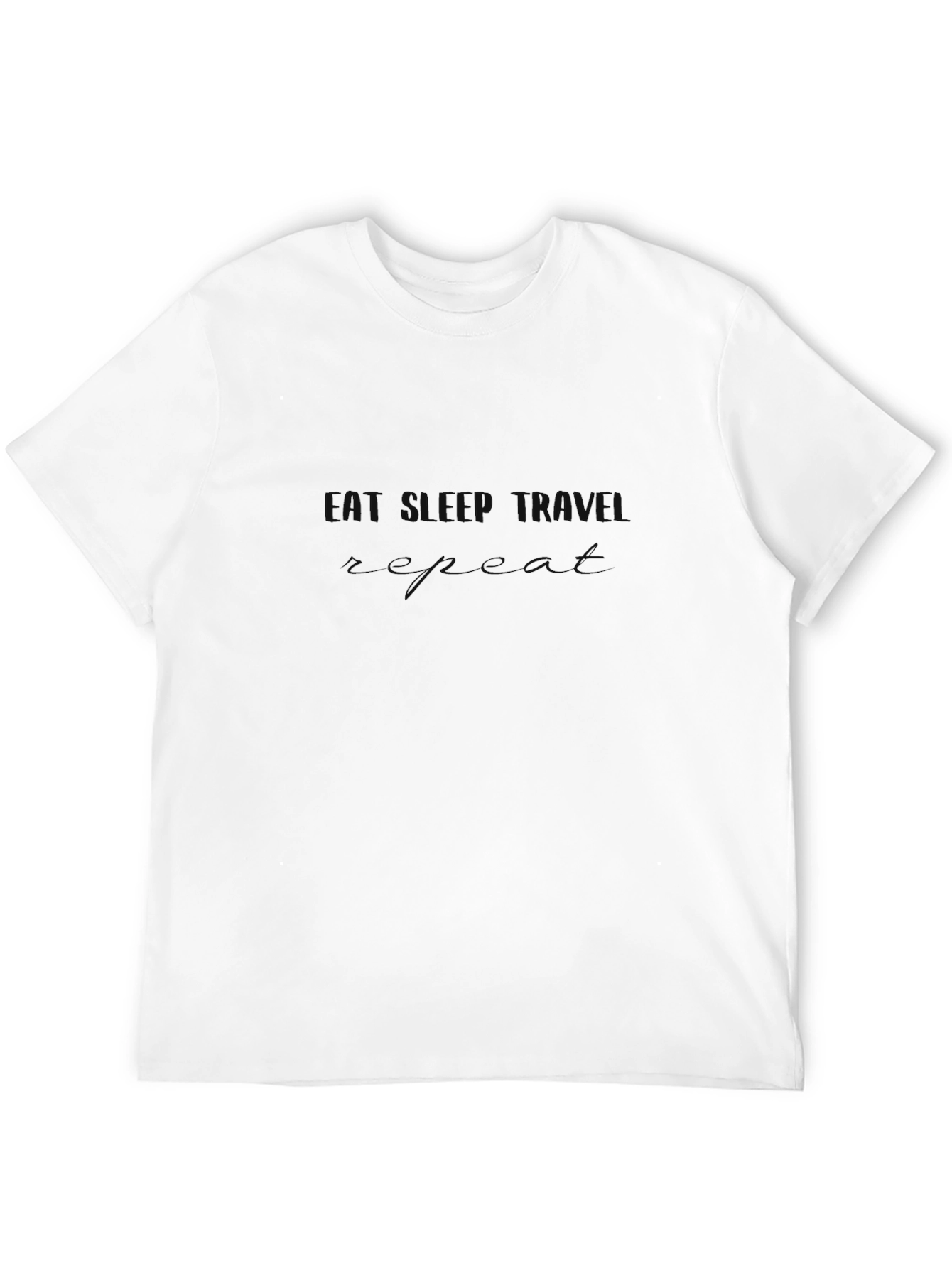 Black Men's Black Graphic Tee - Eat Sleep Run Repeat view 12
