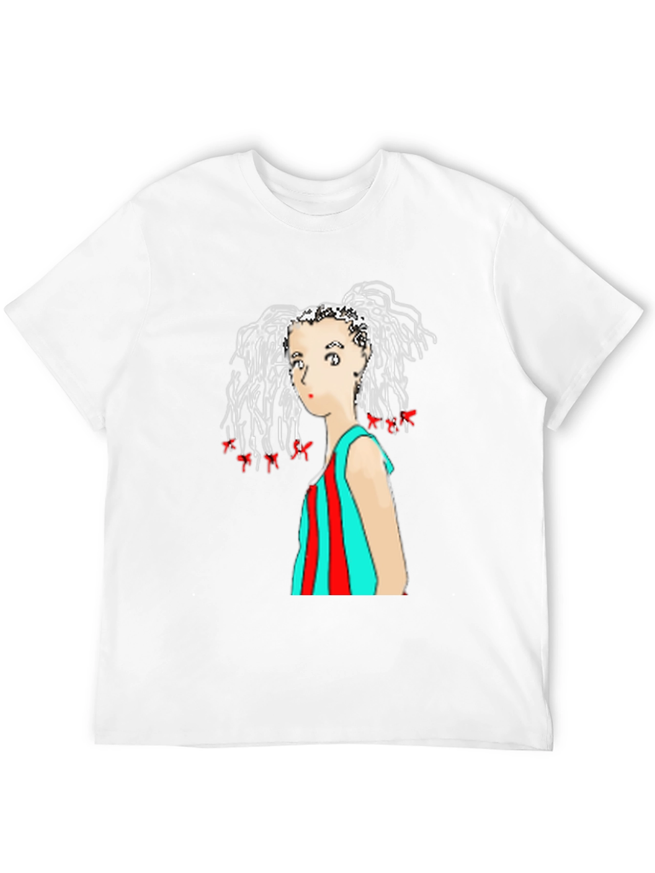 Black Artistic Graphic Tee - Unique Woman Design view 12