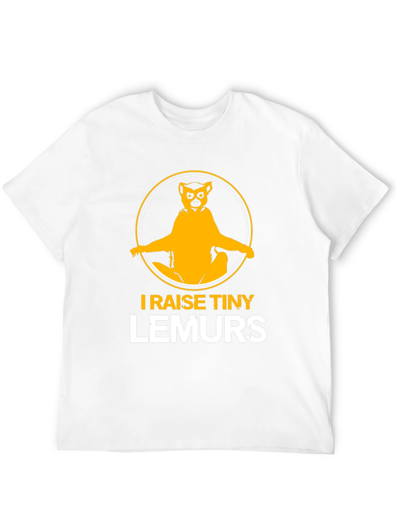 Black I Raise Tiny Lemurs Graphic Tee - Black Cotton T-Shirt view 12