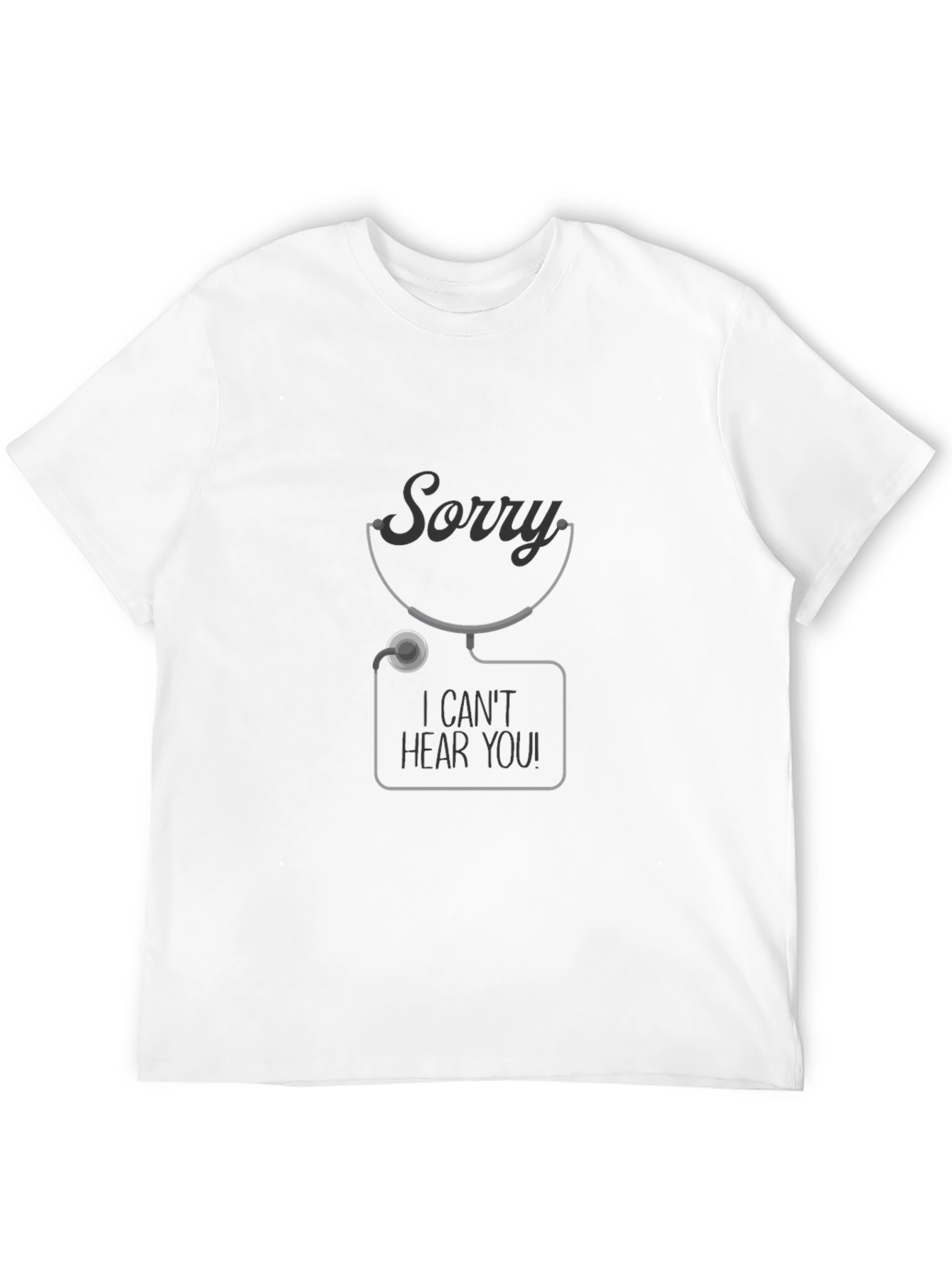 Black Funny Doctor T-Shirt - I Can't Hear You! view 12