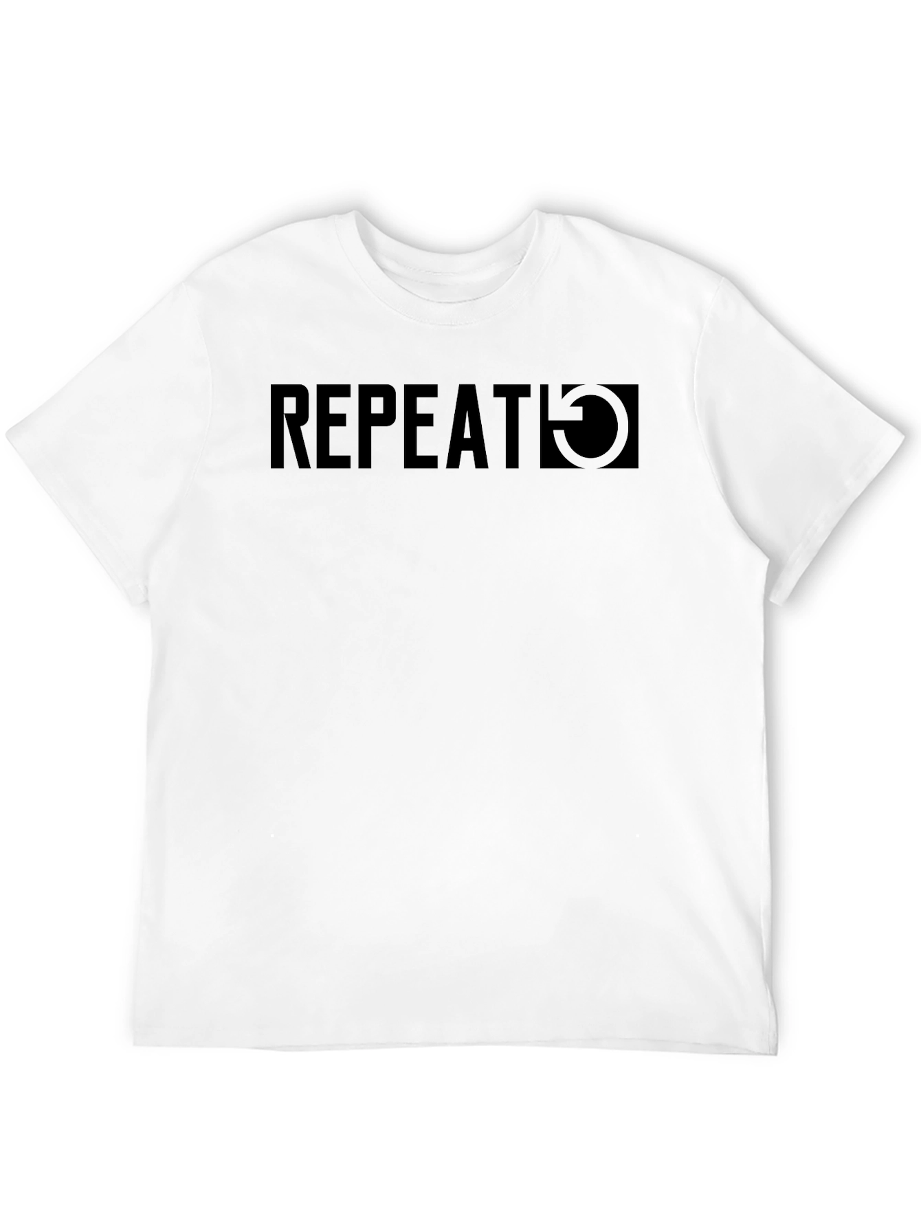 Black Repeat Graphic Print T-Shirt - Black view 12