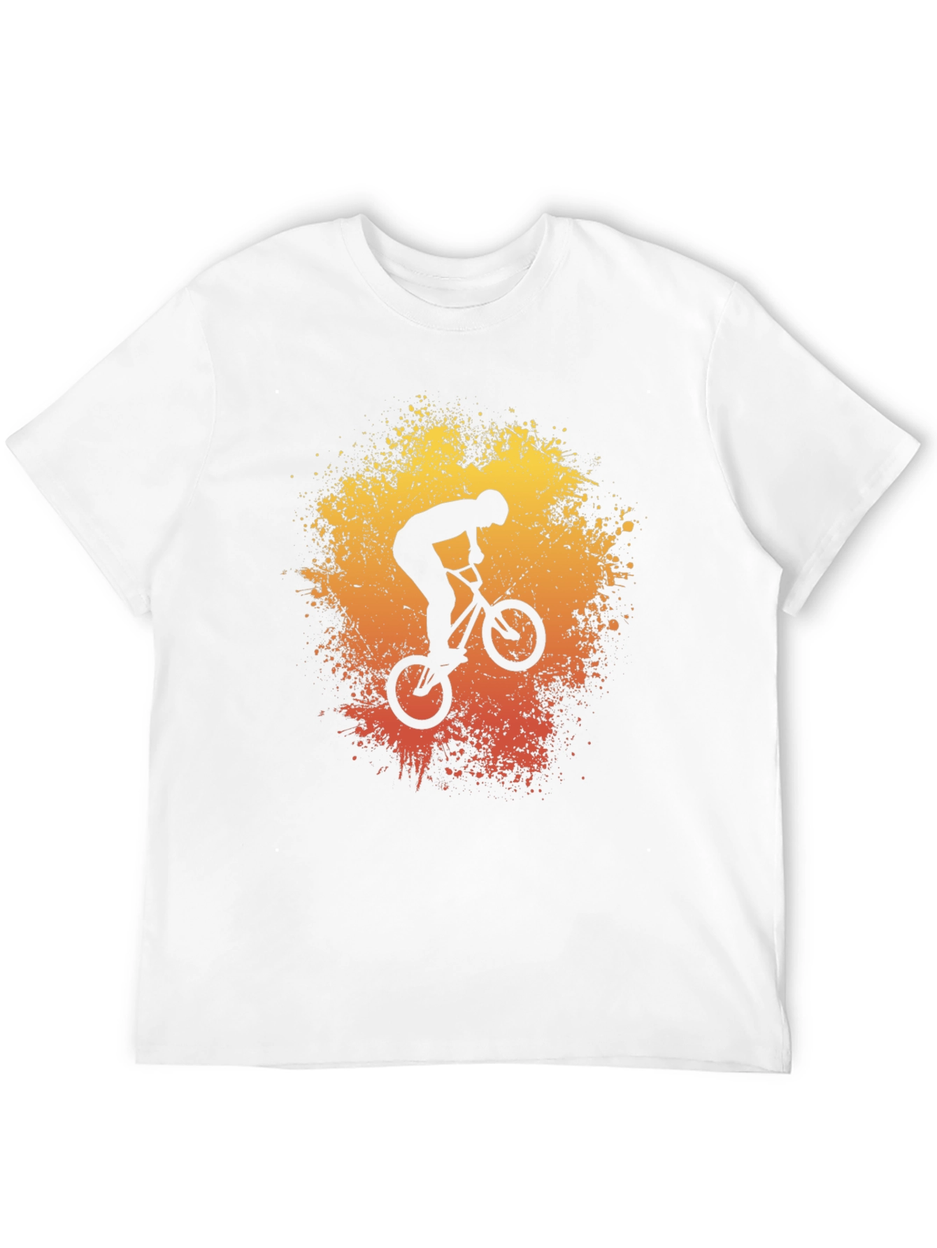 Black BMX Rider Graphic Tee - Stunt Bike Art Shirt view 12