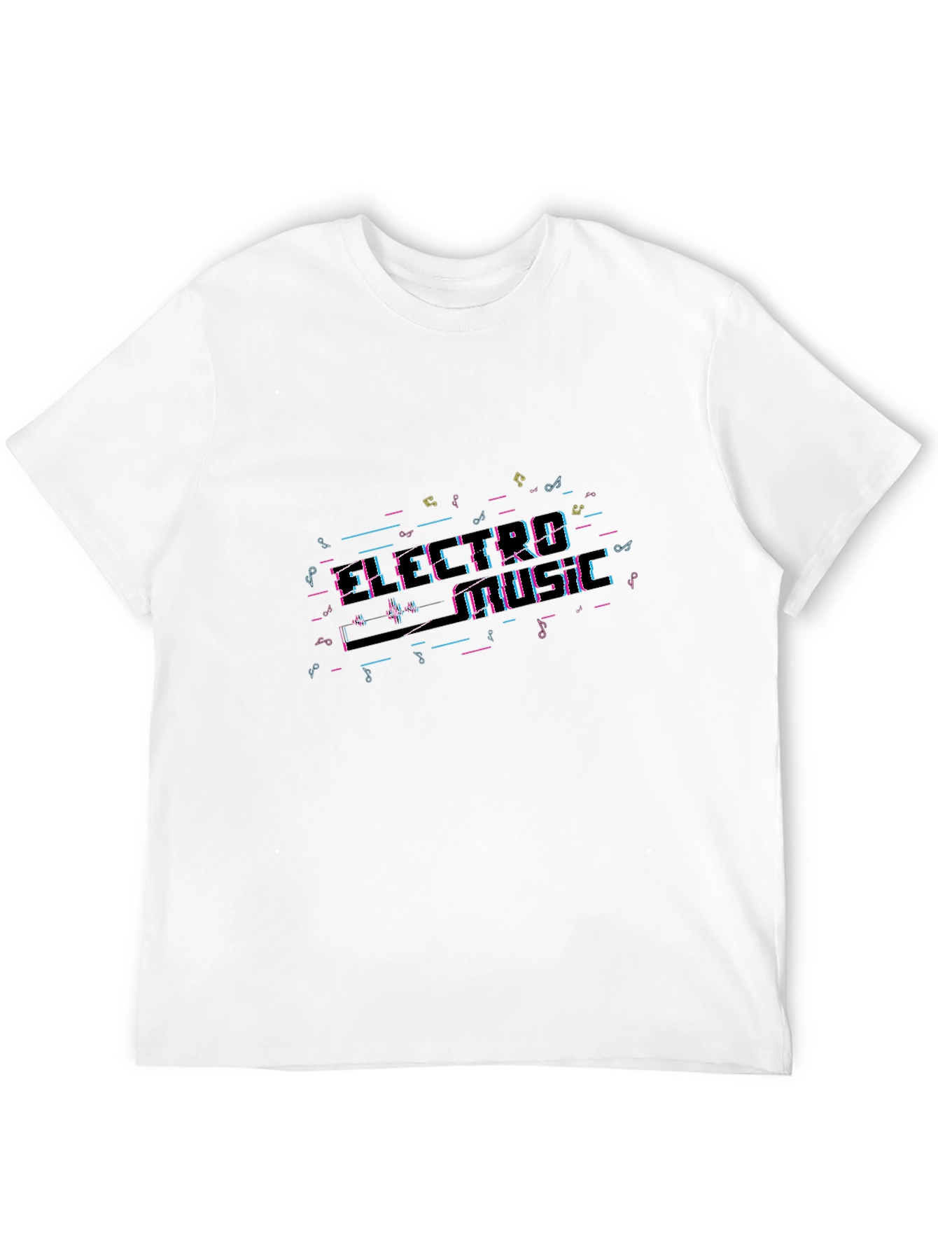 Black Electro Music T-Shirt - Black Crew Neck Tee view 12