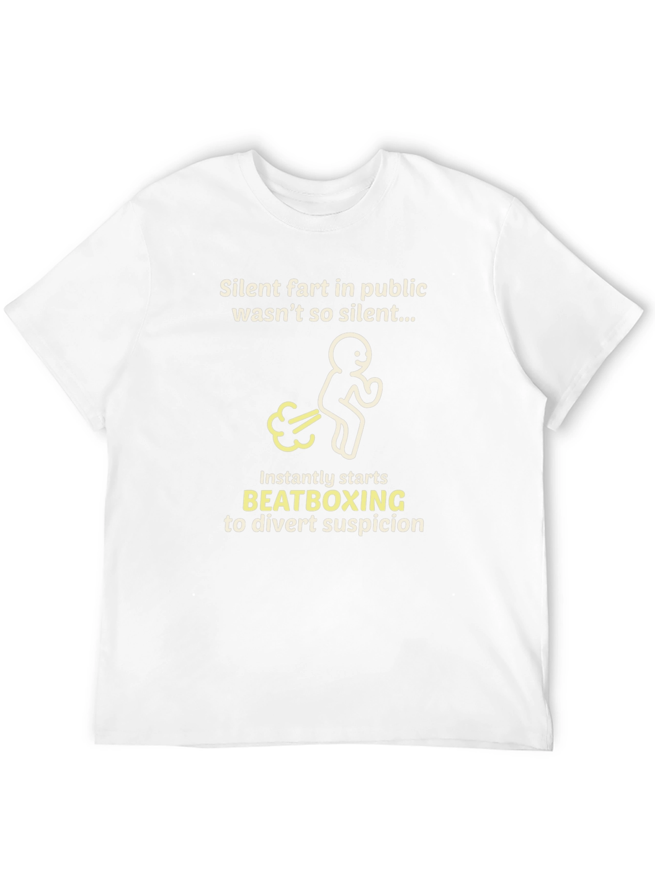 Black Funny Beatboxing Fart Graphic Tee - Black view 12